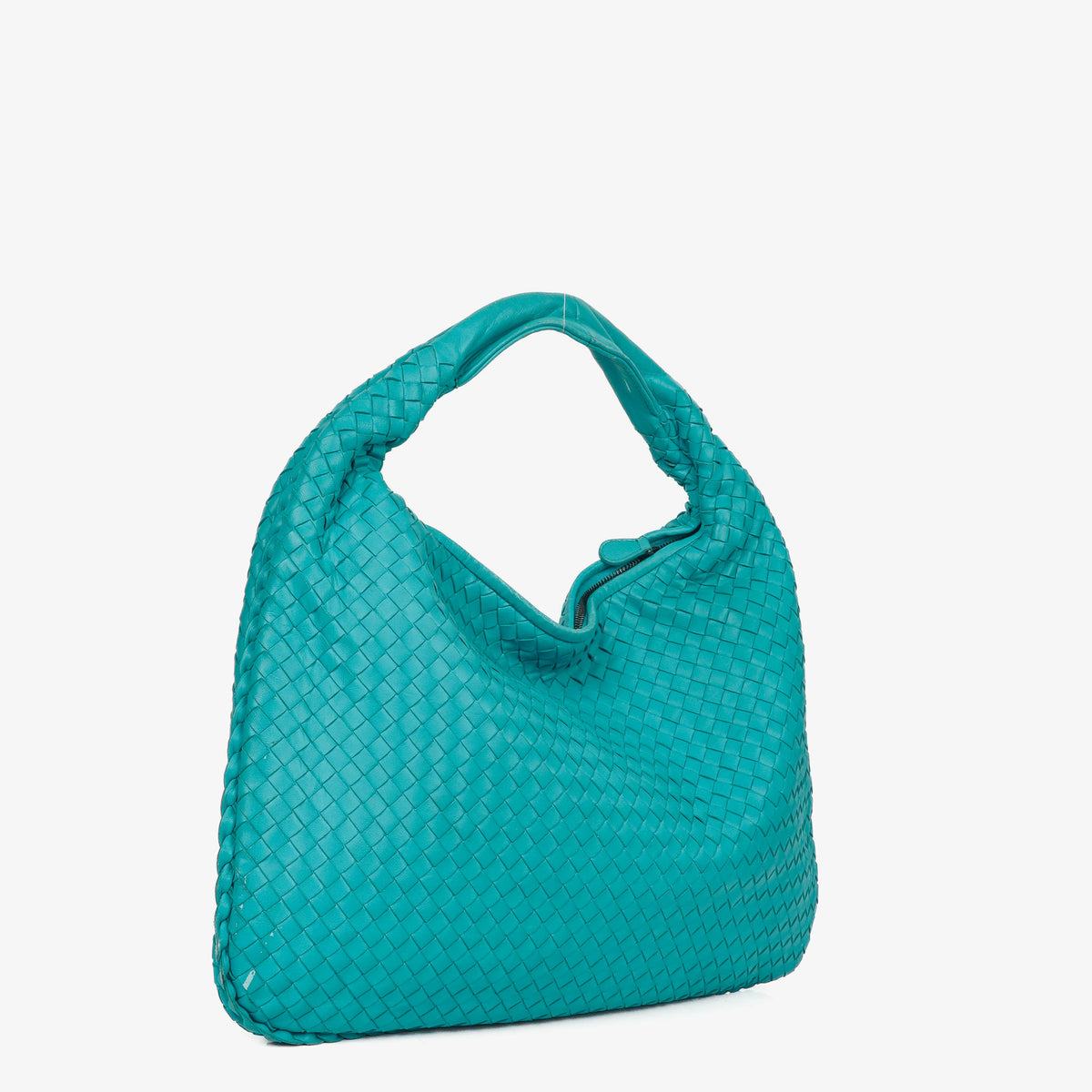 Bottega Veneta Nappa Intrecciato Turquoise Veneta Large Hobo Bag