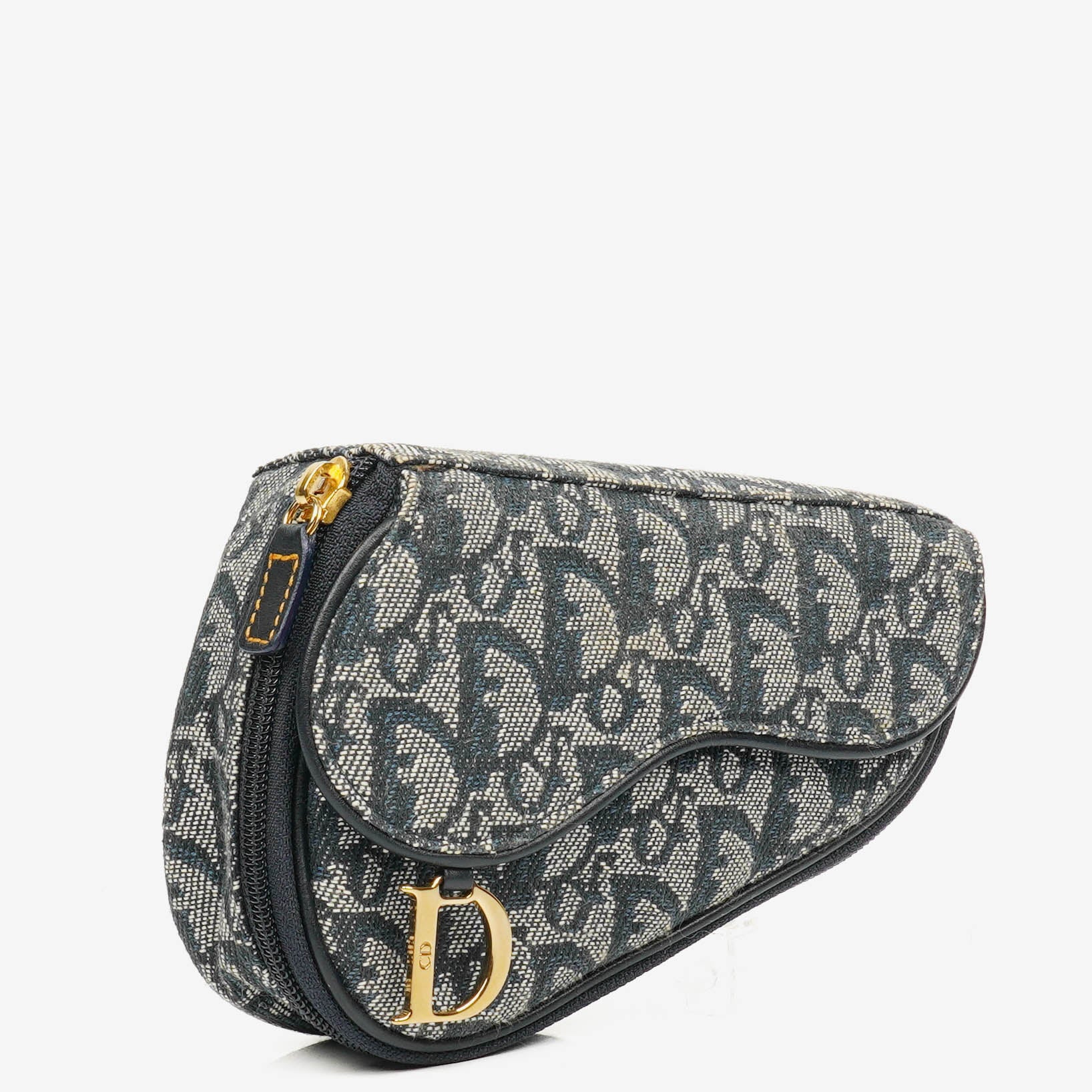 Christian Dior Small Blue Diorissimo Saddle Pouch