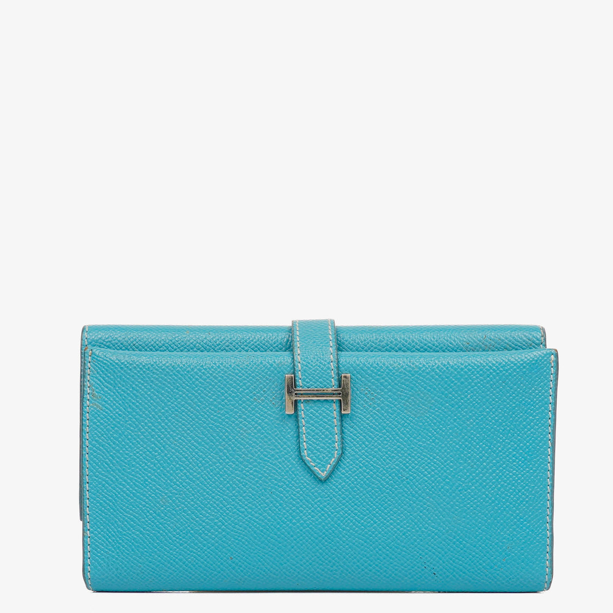 Hermès Blue Epsom Leather Béarn Wallet