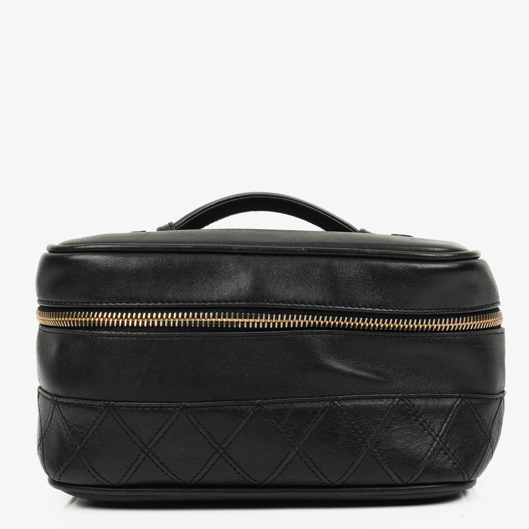 Chanel Black Leather Vanity Case