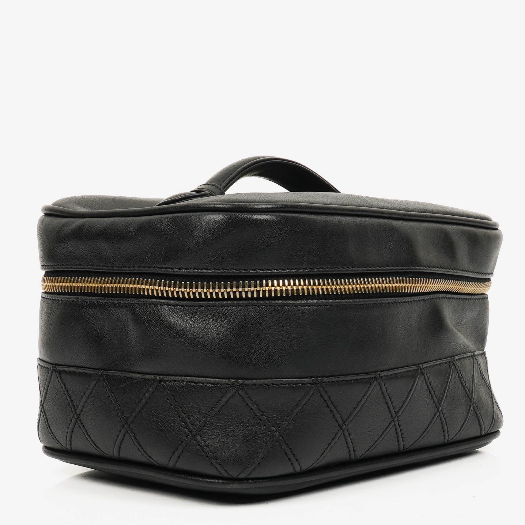 Chanel Black Leather Vanity Case