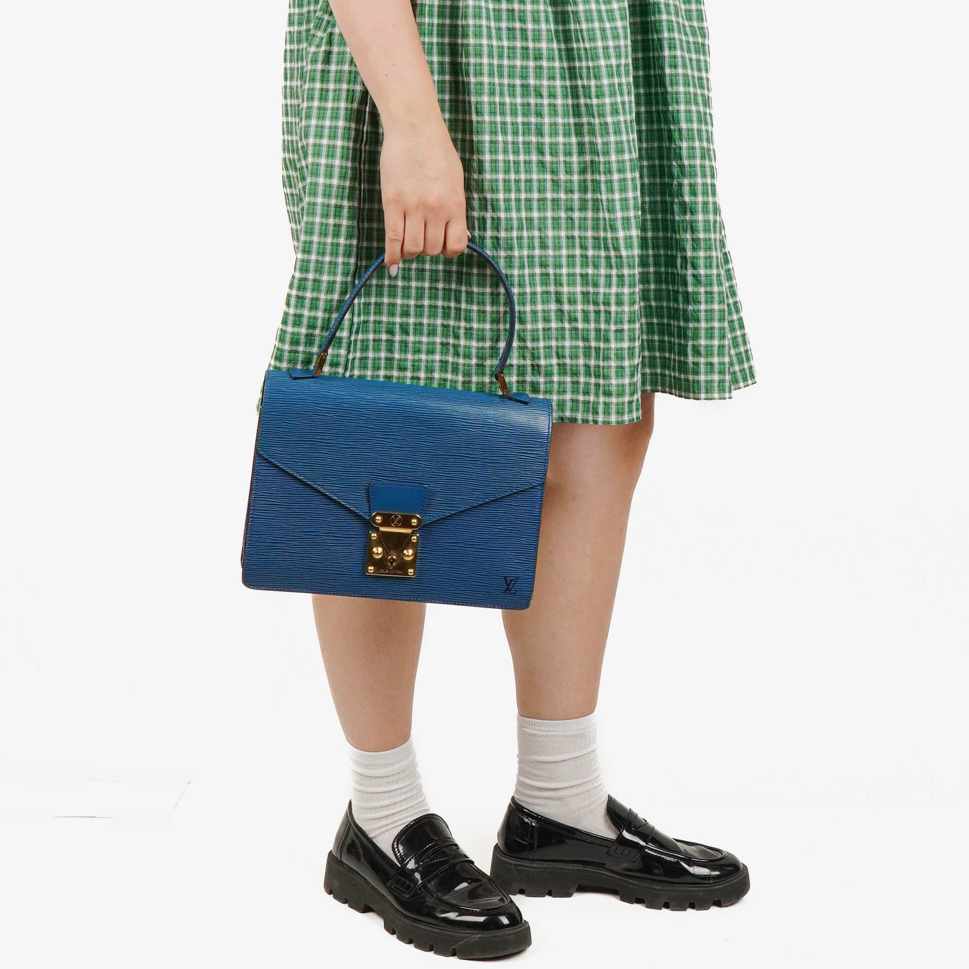Louis Vuitton Concorde Blue EPI Leather Bag