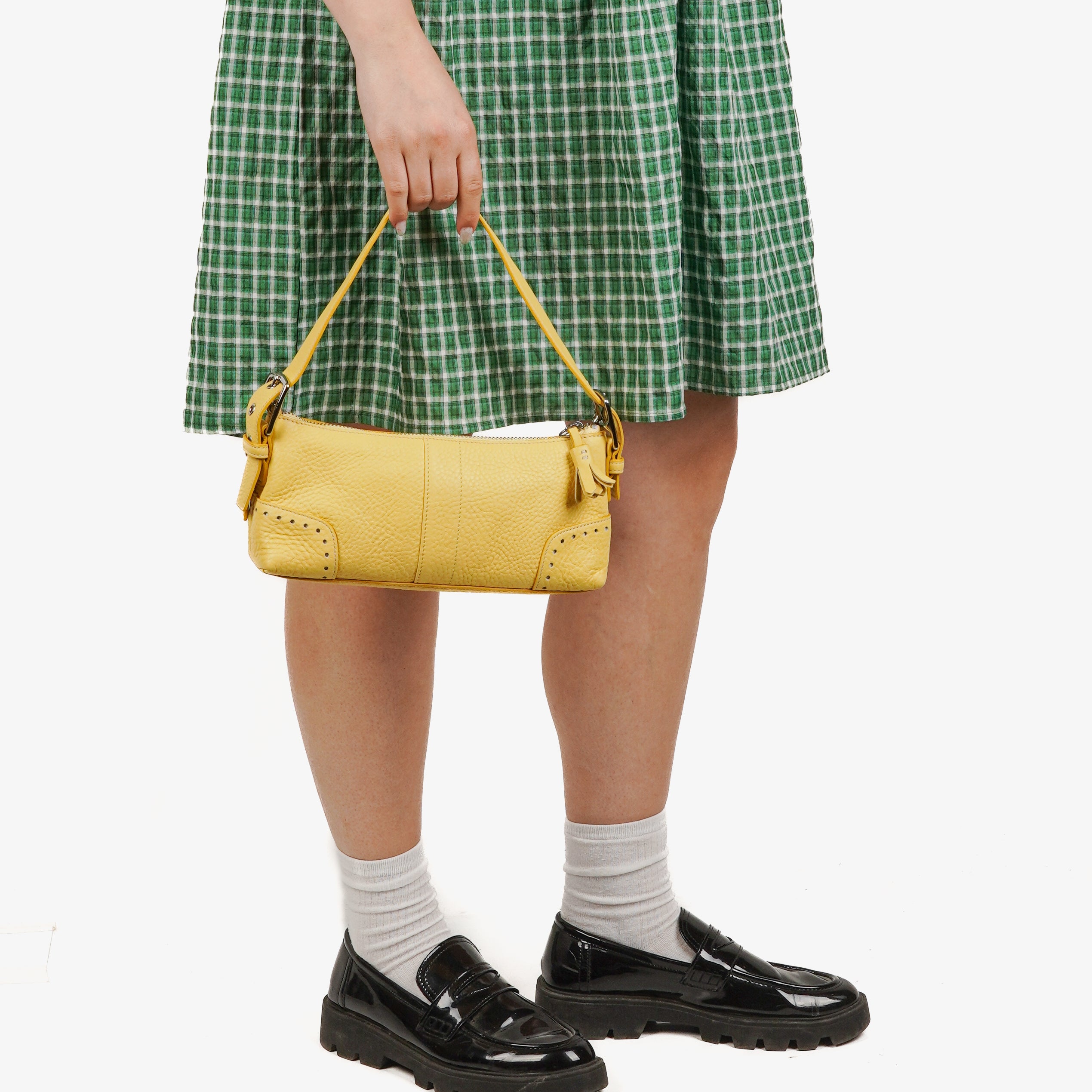Coach Hampton Yellow Baguette Bag
