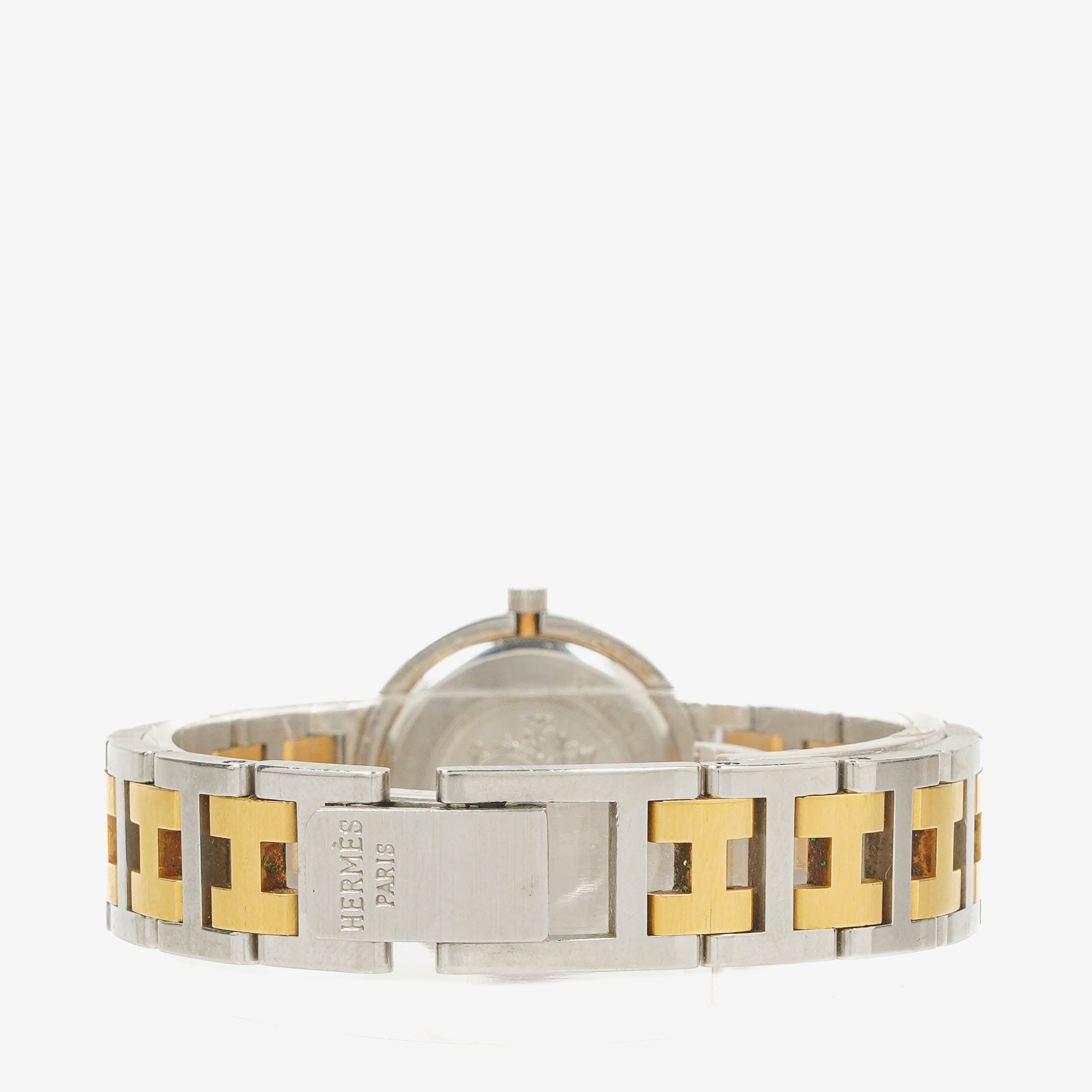 Hermes Clipper Quartz Watch Two- Tone Stainless Steel 