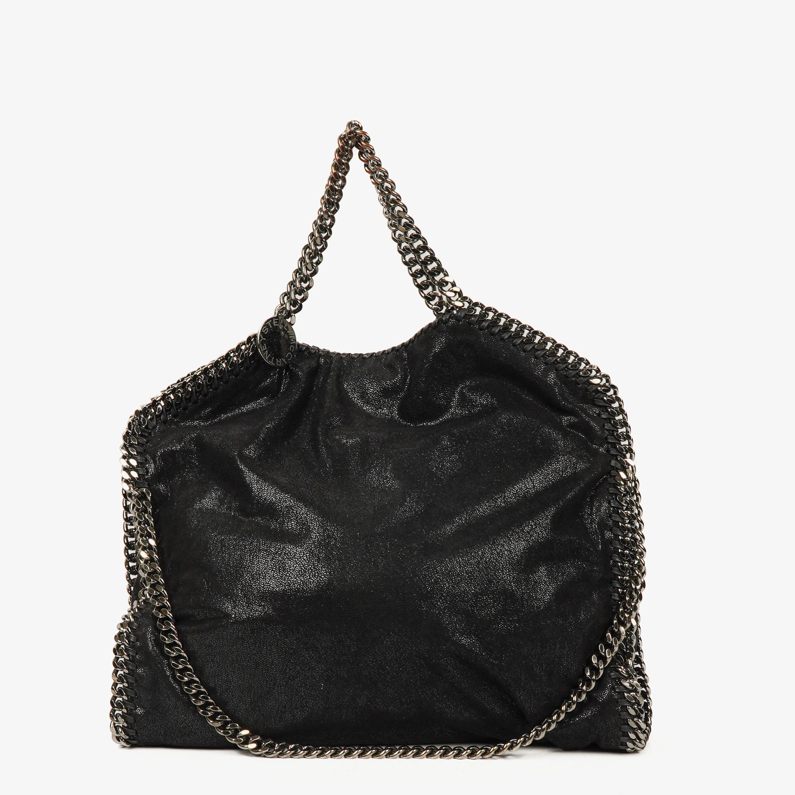 Stella McCartney Black Falabella Tote Vegan Shaggy Deer