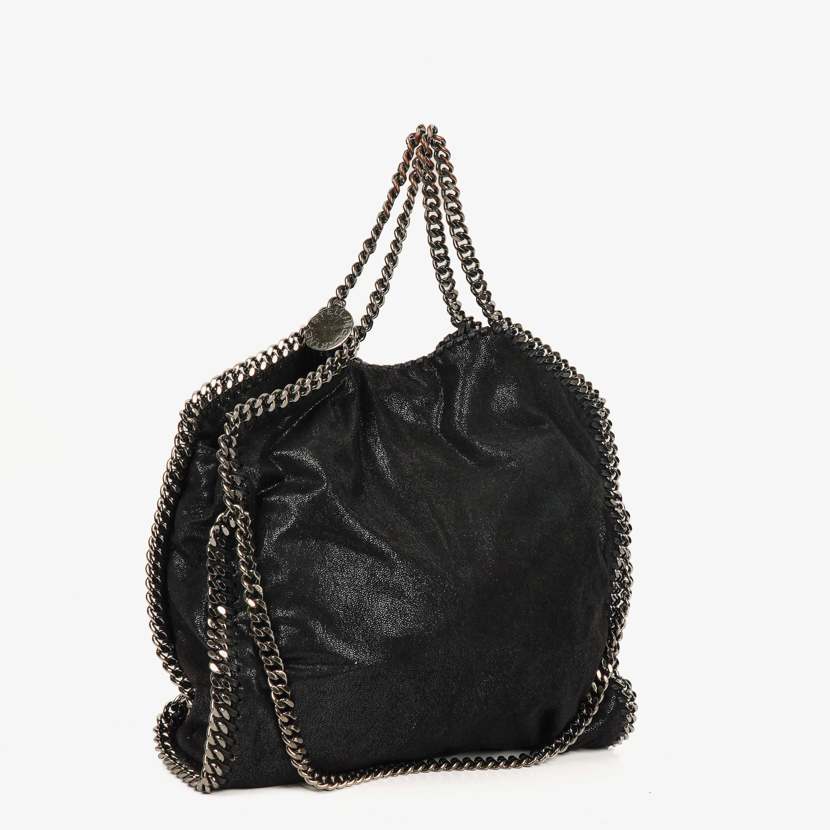 Stella McCartney Black Falabella Tote Vegan Shaggy Deer