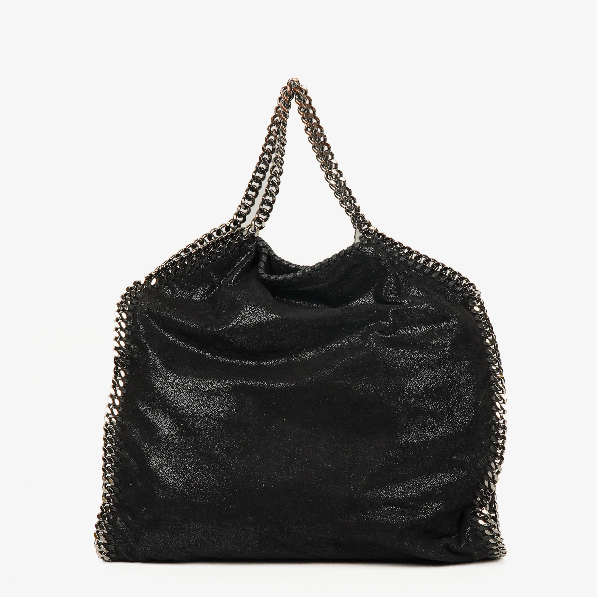 Stella McCartney Black Falabella Tote Vegan Shaggy Deer