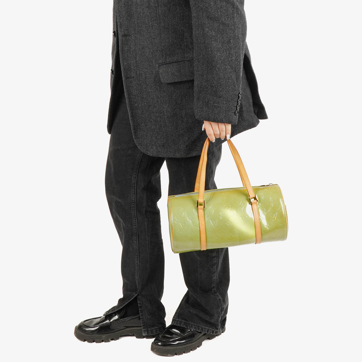 Louis Vuitton Green Papillon 30 Bedford Monogram Vernis Leather Bag