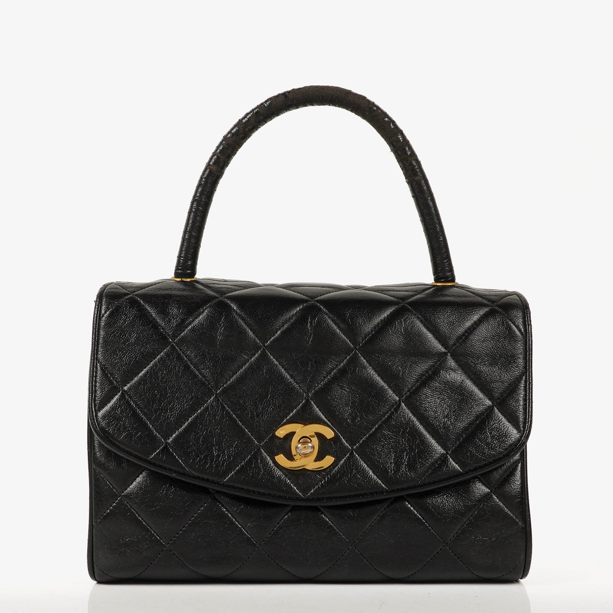 Chanel Classic Kelly Vintage Black Quilted Lambskin With 24K Gold-Plated Hardware