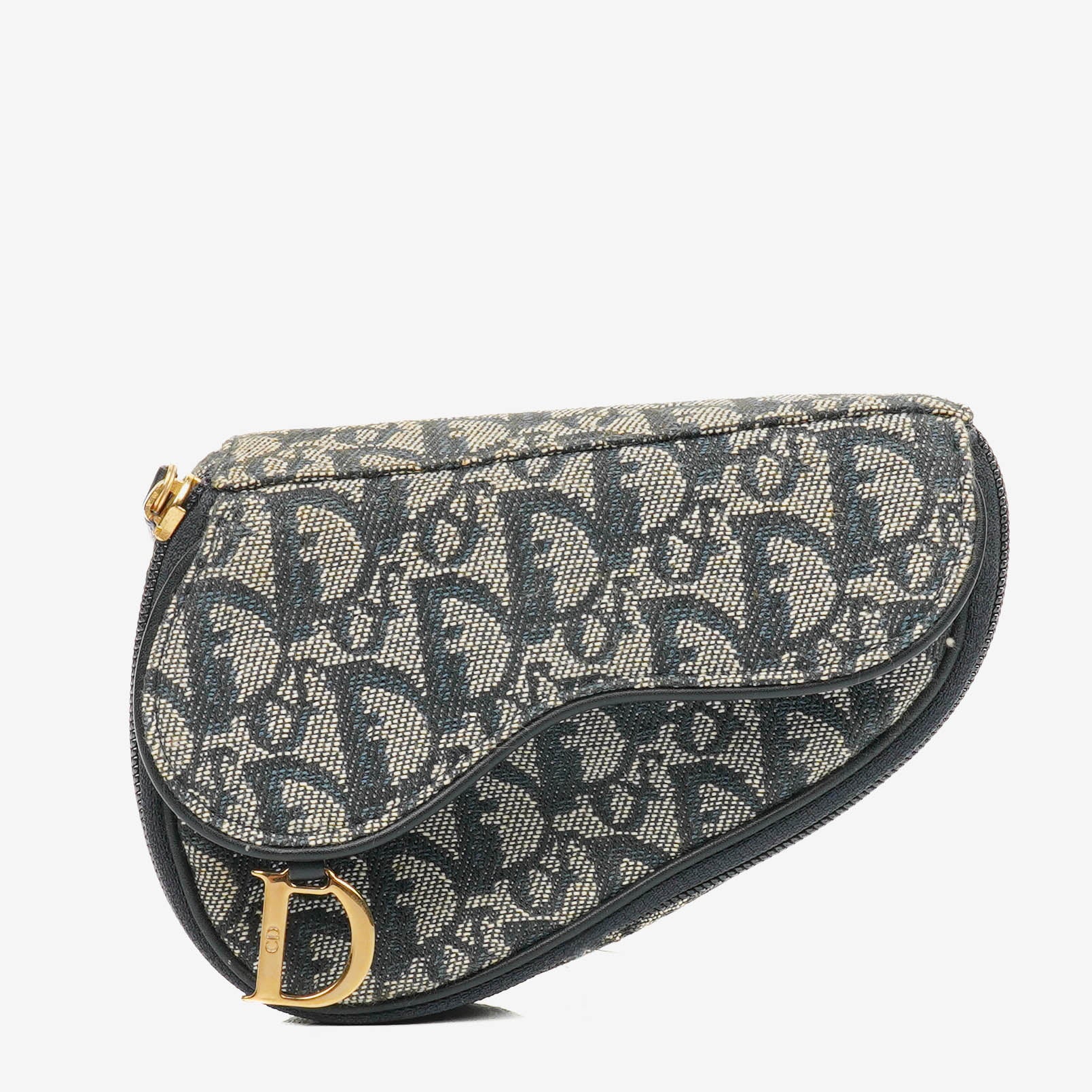 Christian Dior Small Blue Diorissimo Saddle Pouch
