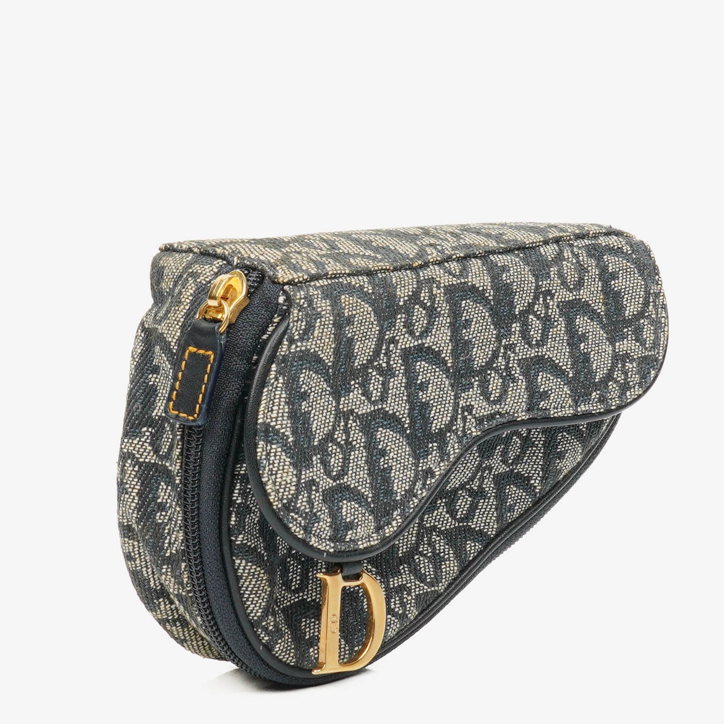 Christian Dior Small Blue Diorissimo Saddle Pouch