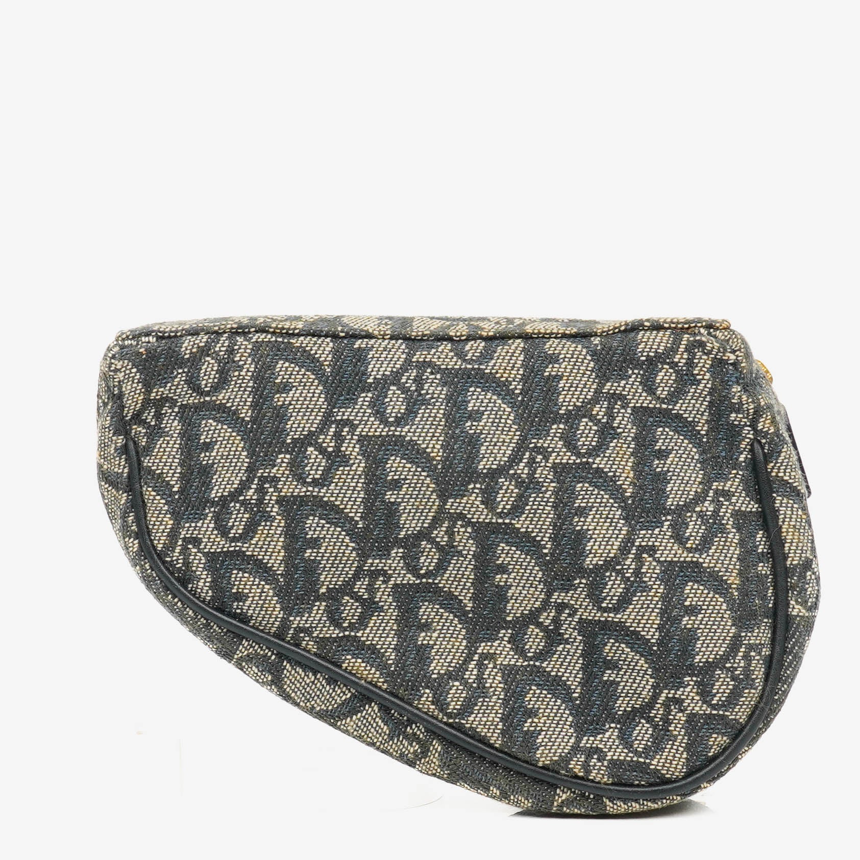 Christian Dior Small Blue Diorissimo Saddle Pouch