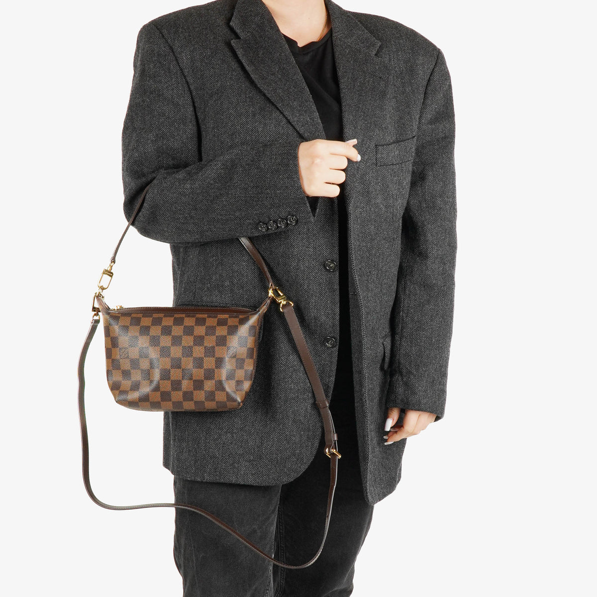 Louis Vuitton Damier Ebene Illovo PM Shoulder Bag