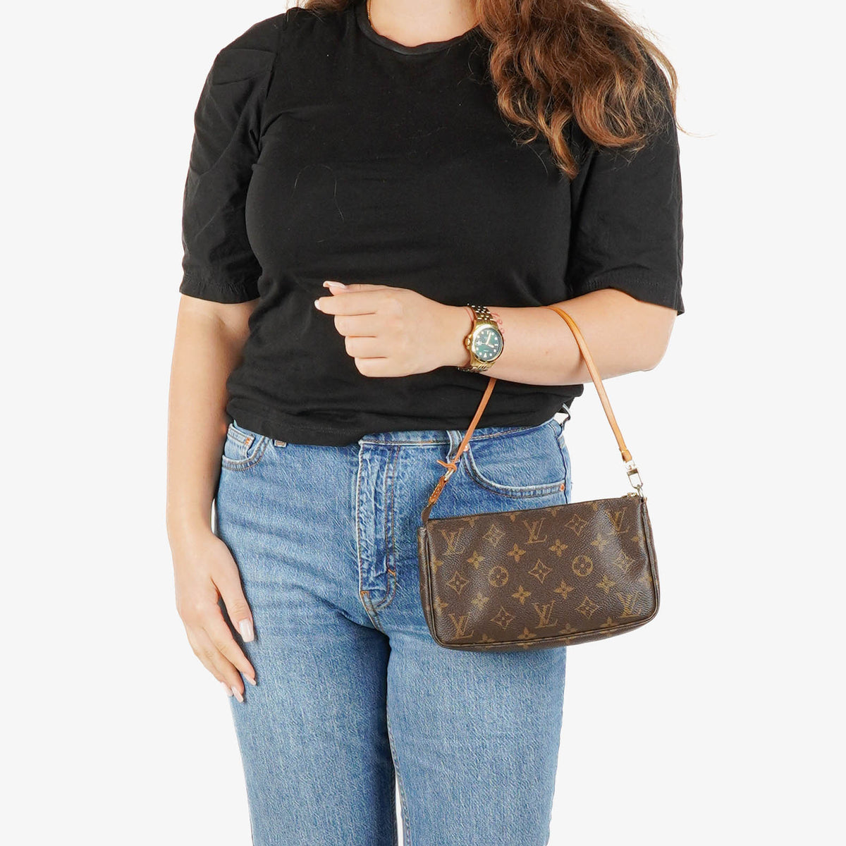 Louis Vuitton Pochette Accessoires Monogram Canvas Clutch Handbag