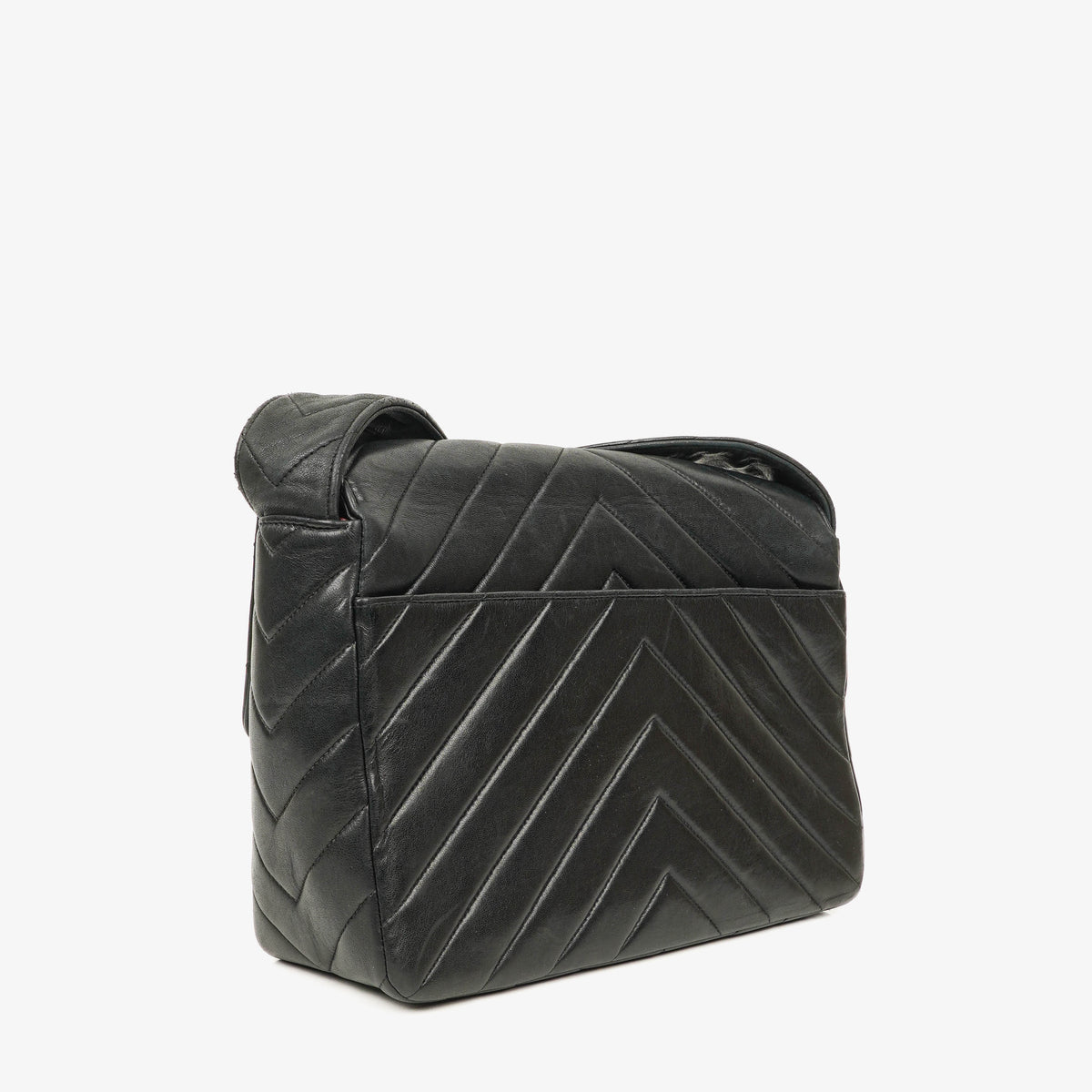 Chanel Medium Flap Bag Black Chevron Lambskin 24K Gold-Plated Hardware