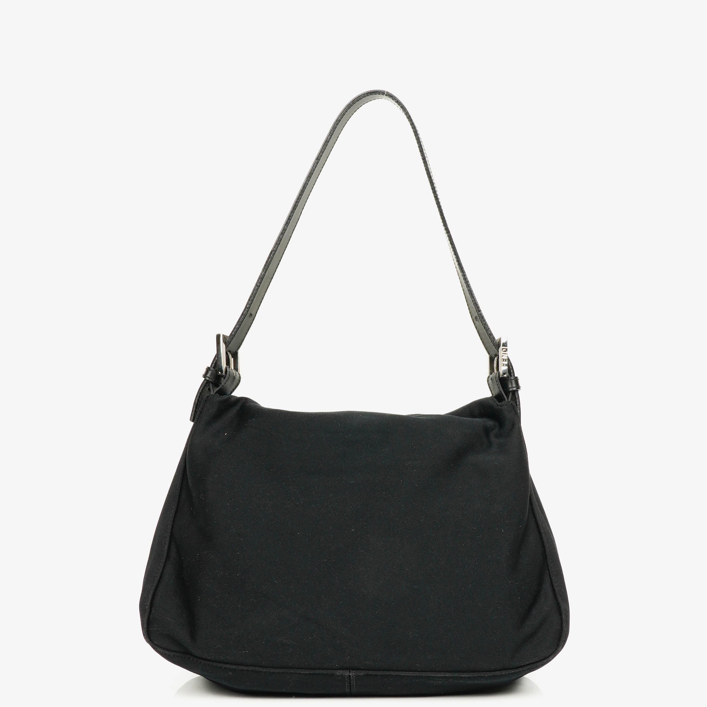 Fendi Mamma Baguette Black Neoprene Shoulder Bag