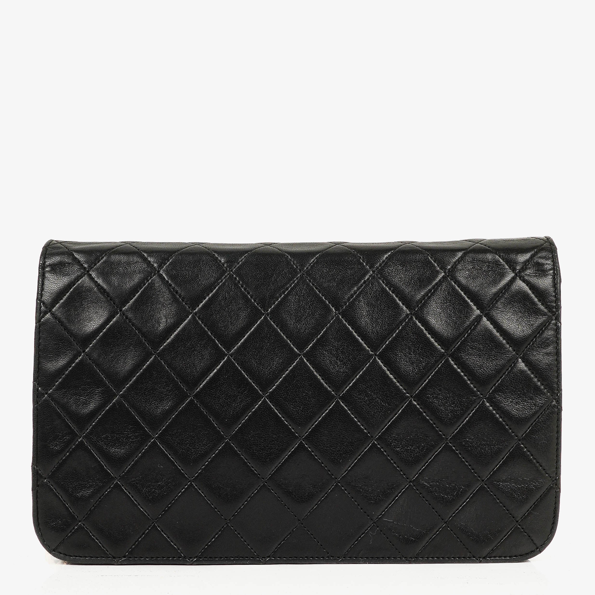 Chanel Classic Full Flap Bag Black Quilted Lambskin 24K Gold-Plated Hardware