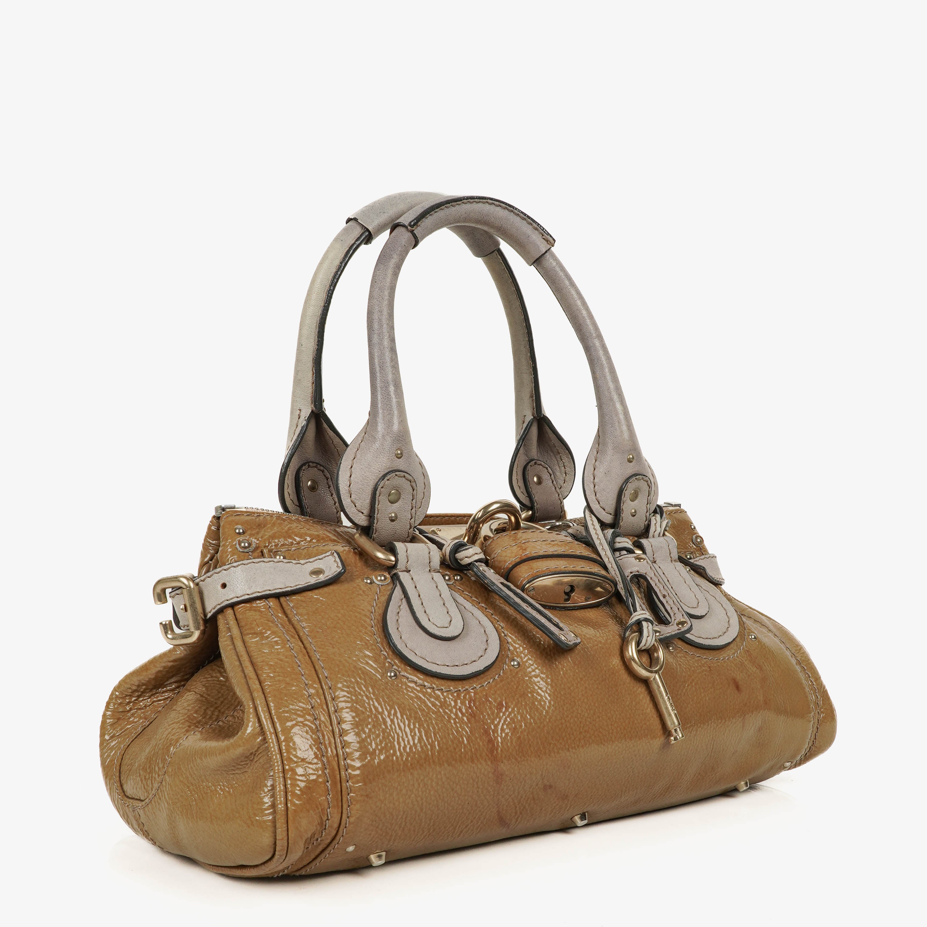Chloe Paddington Patent Leather Satchel Bag