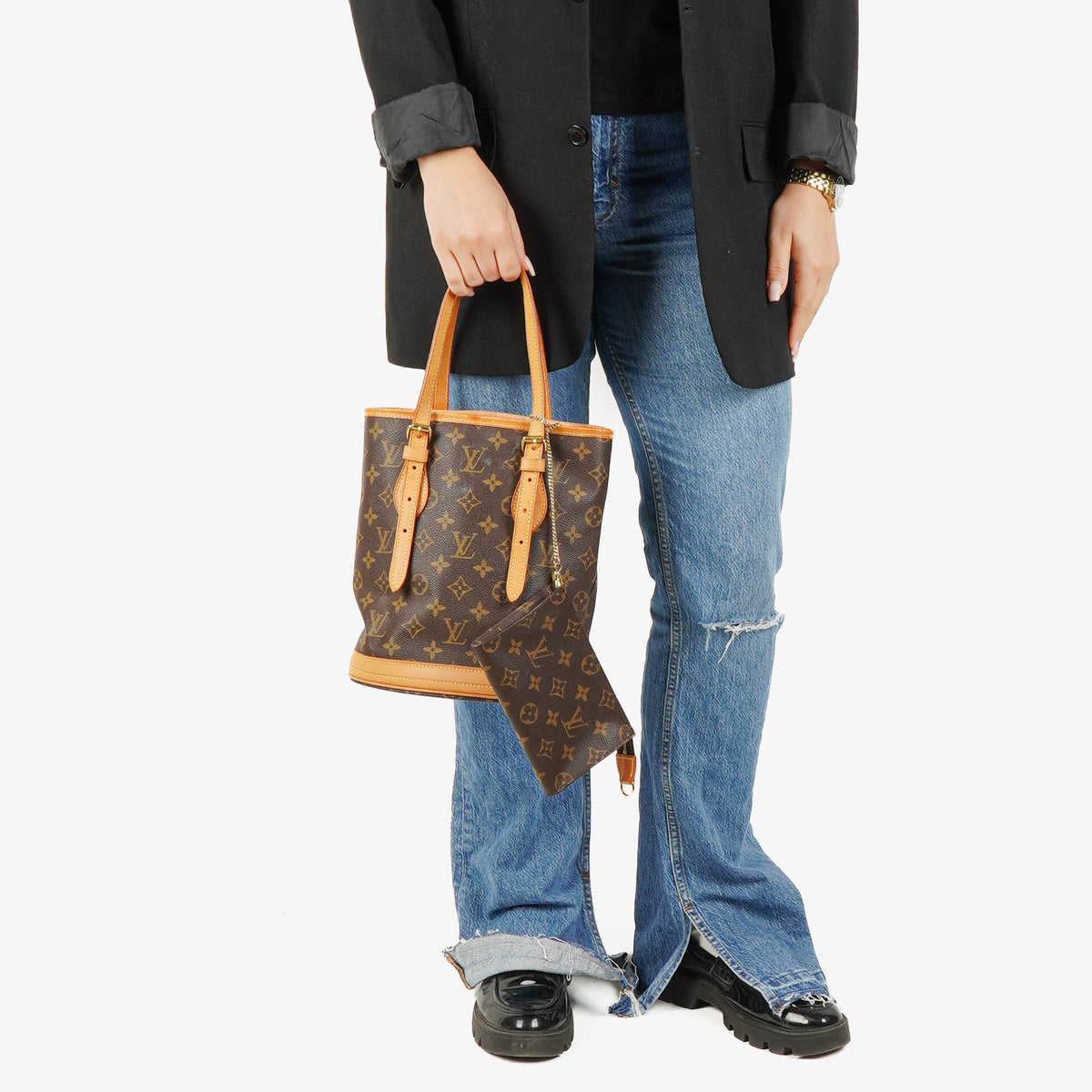 Louis Vuitton Monogram Canvas Petit Bucket Bag