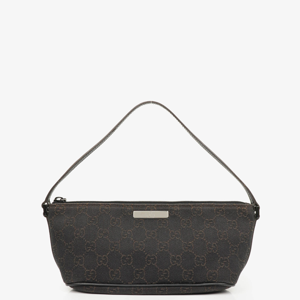 Gucci Brown Baguette Pochette Boat Bag