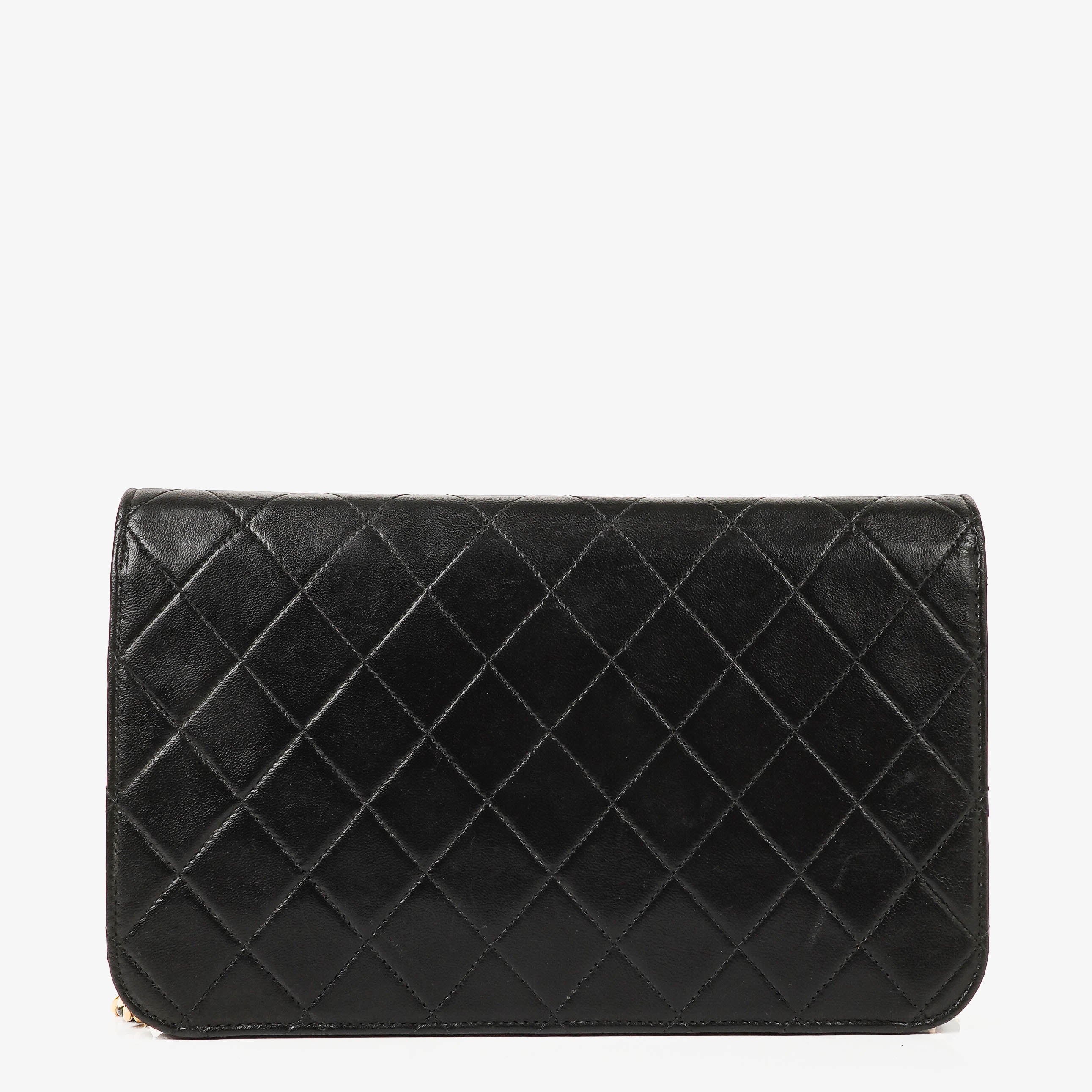 Chanel Classic Full Flap Bag Black Quilted Lambskin 24K Gold-Plated Hardware