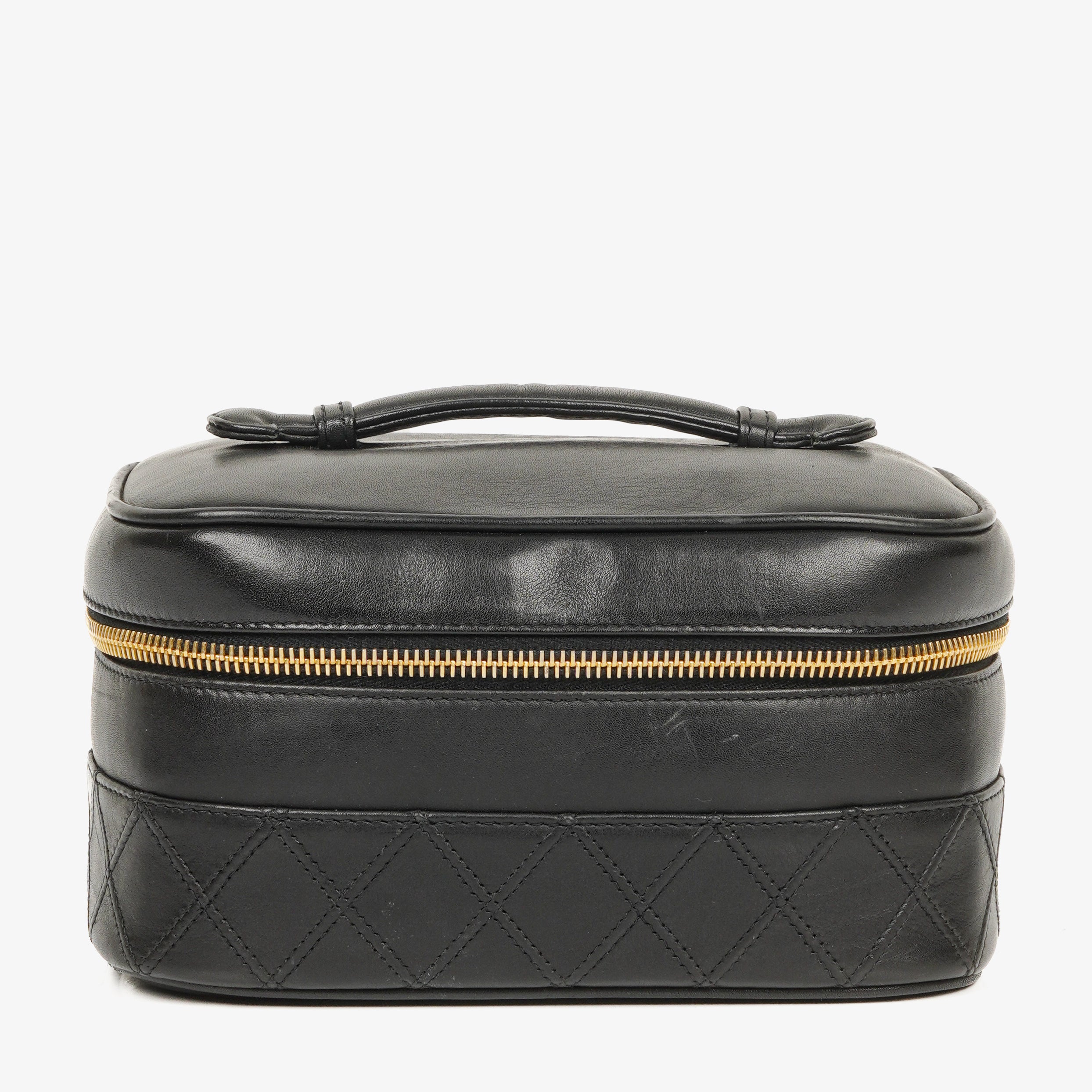 Chanel Black Leather Vanity Case