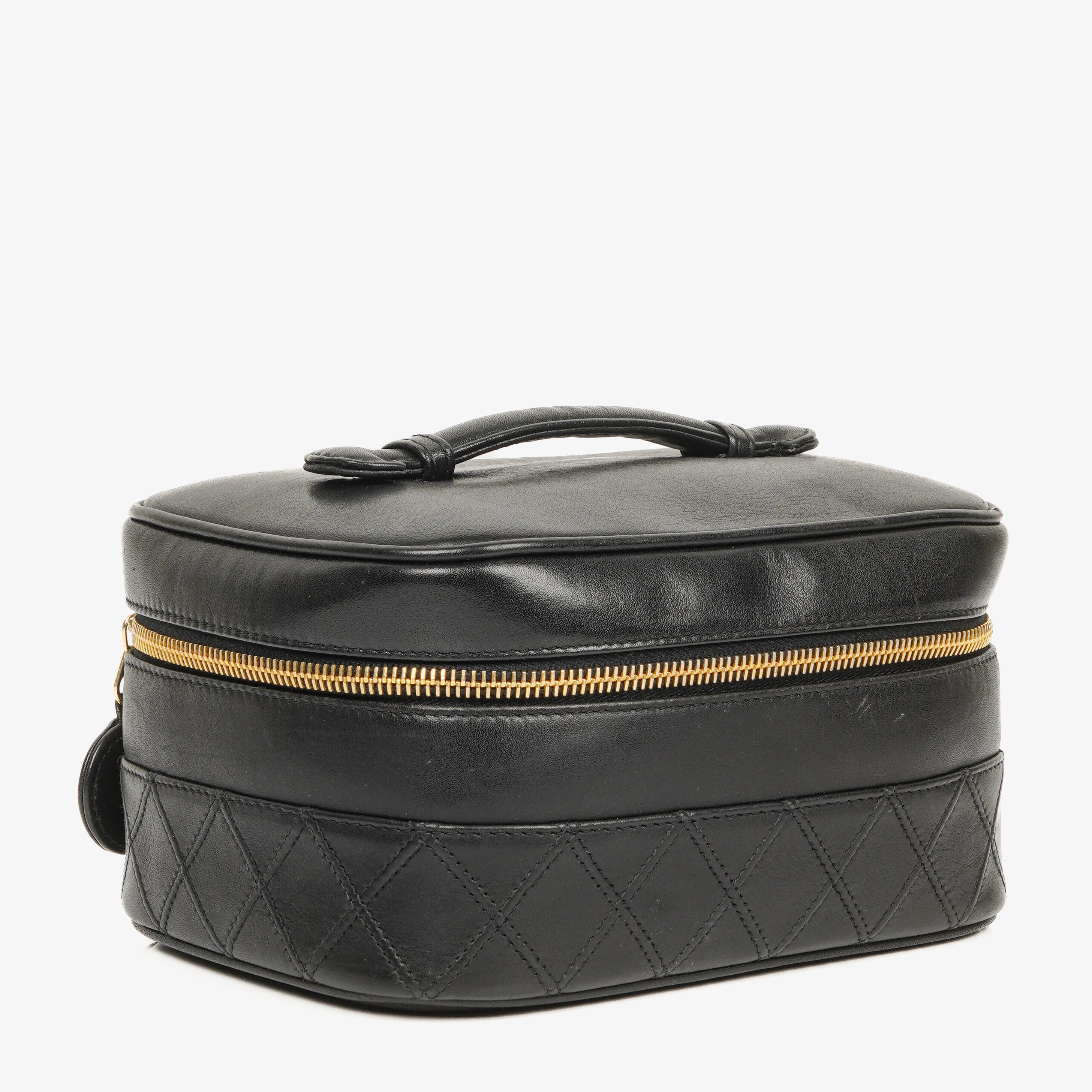 Chanel Black Leather Vanity Case