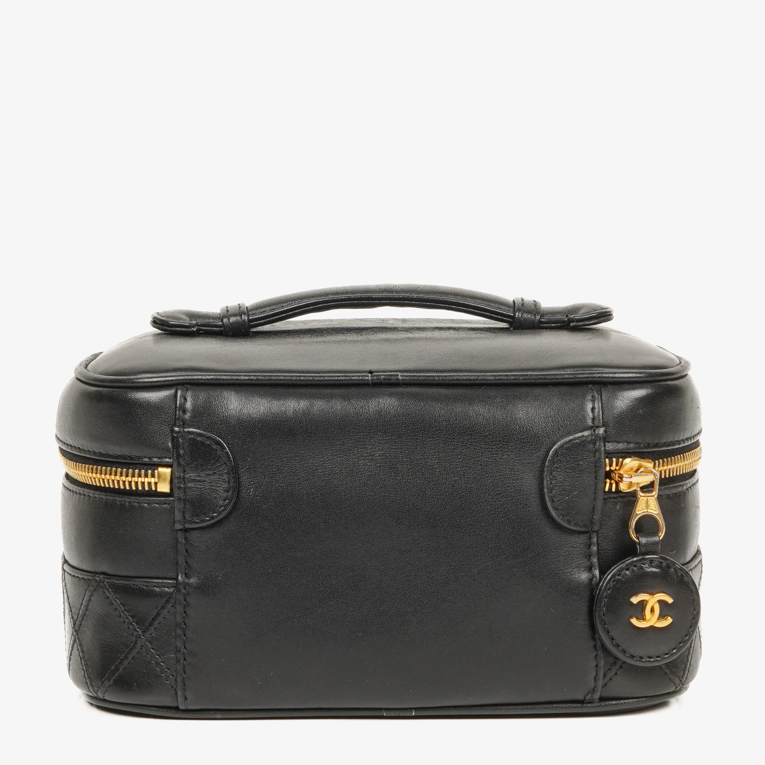 Chanel Black Leather Vanity Case