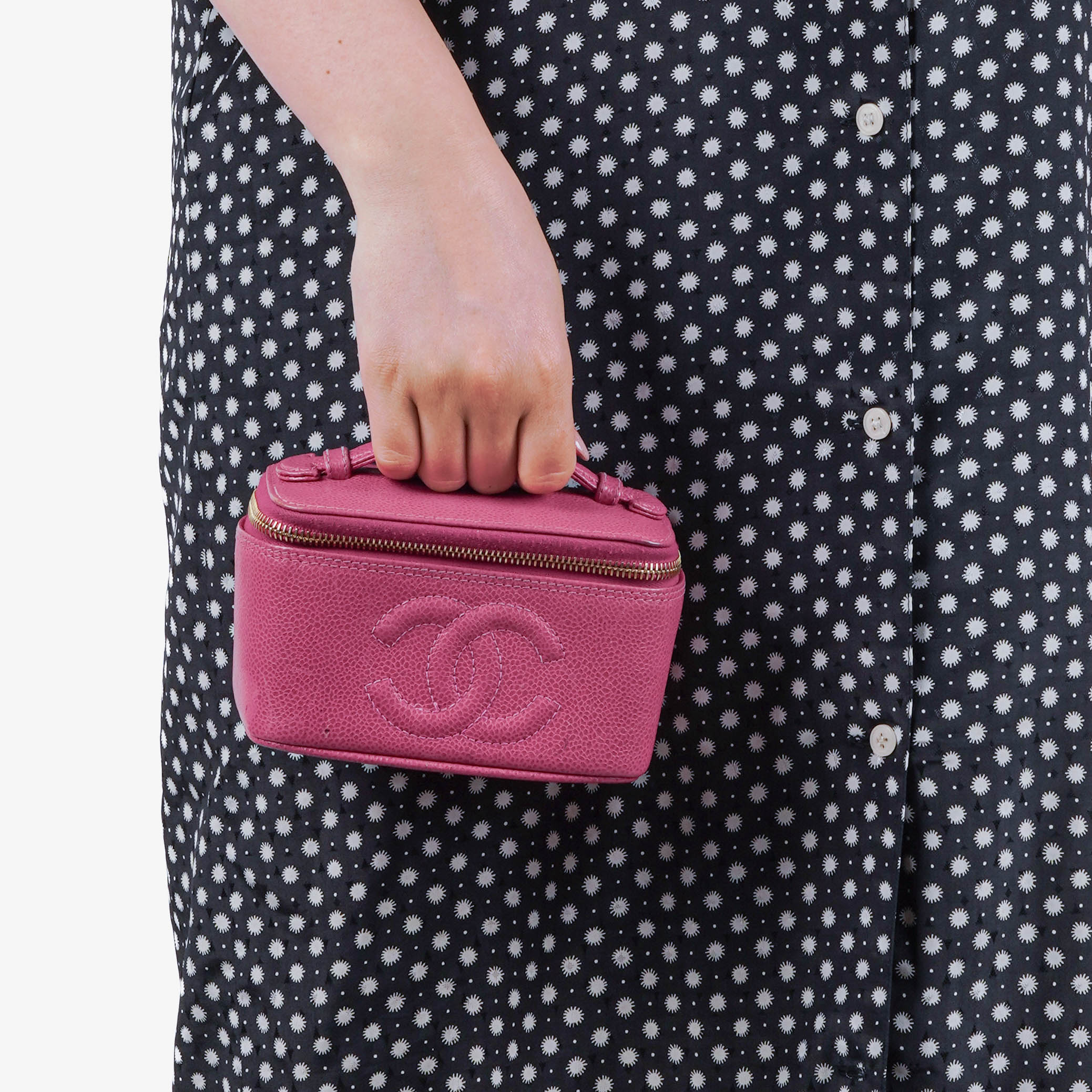 Chanel Caviar Leather Vanity Case