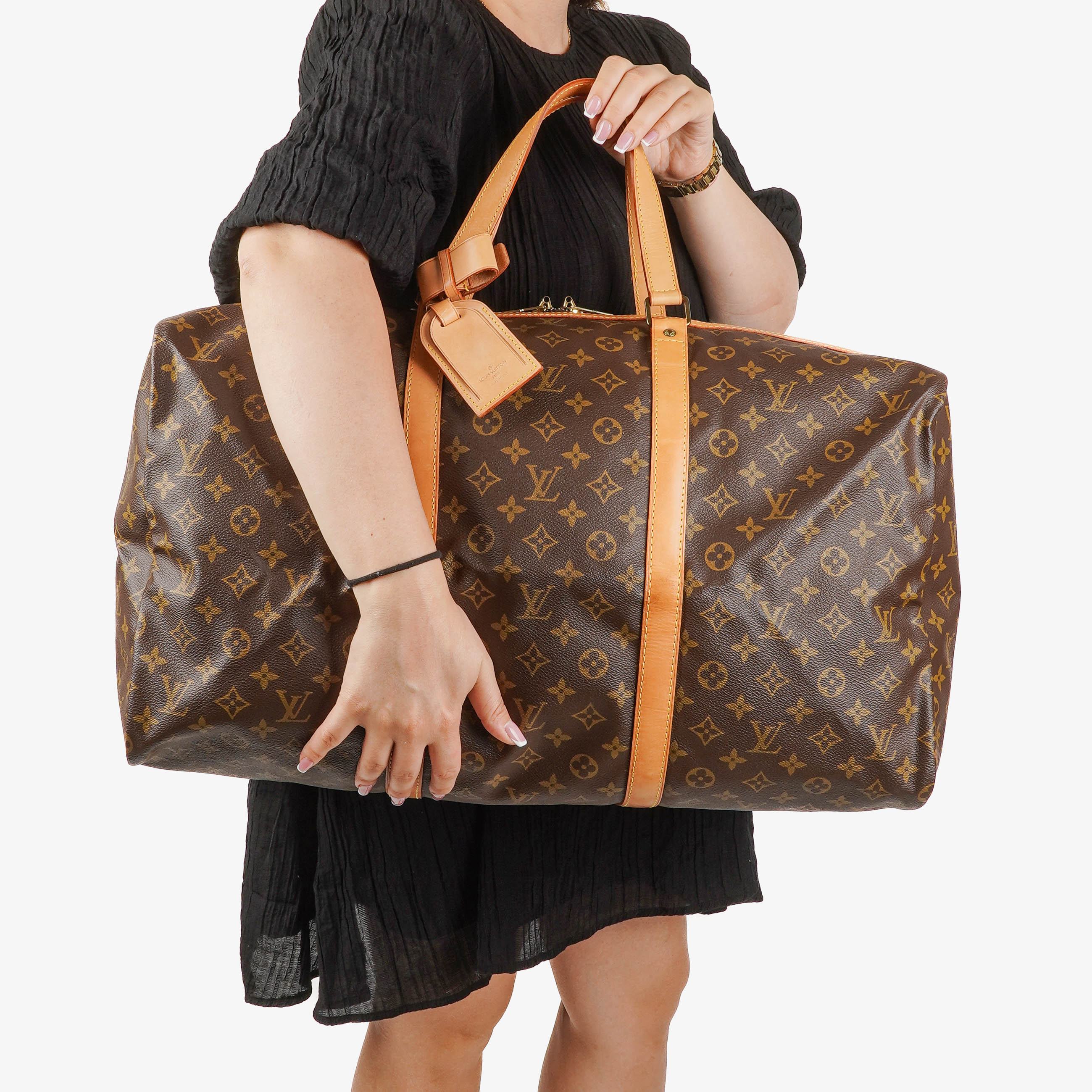 Louis Vuitton Sac Souple 55 Monogram Canvas Travel Bag