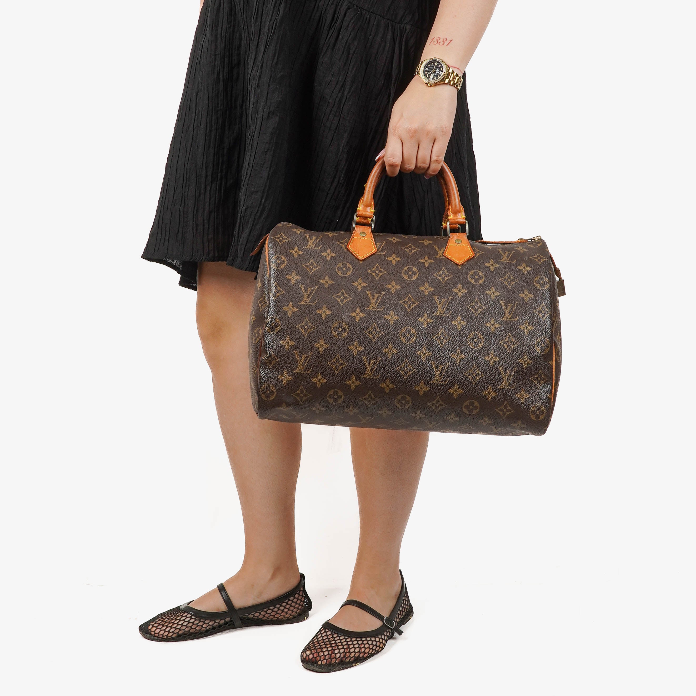 Louis Vuitton Speedy 35 Monogram Canvas Handbag