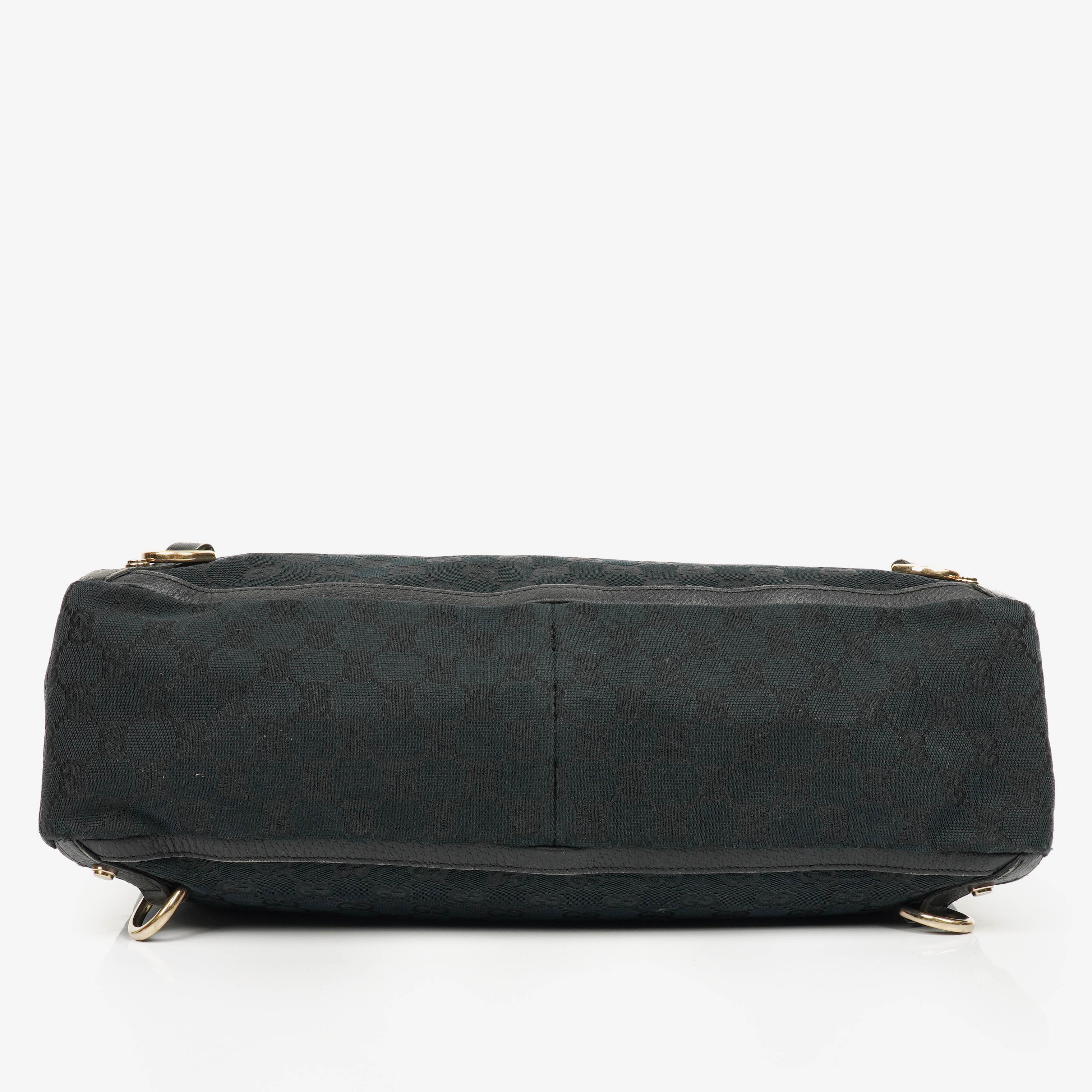 Gucc Monogram GG Canvas Black Abbey Tote Bag