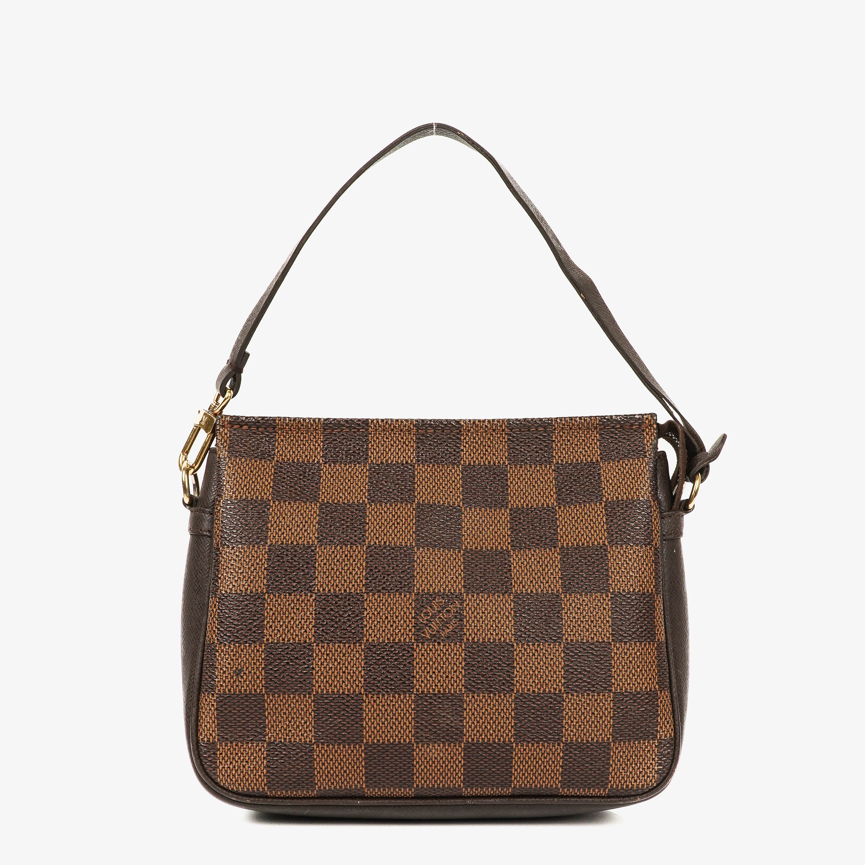 Louis Vuitton Trousse Pochette Damier Ebene Make Up Bag 