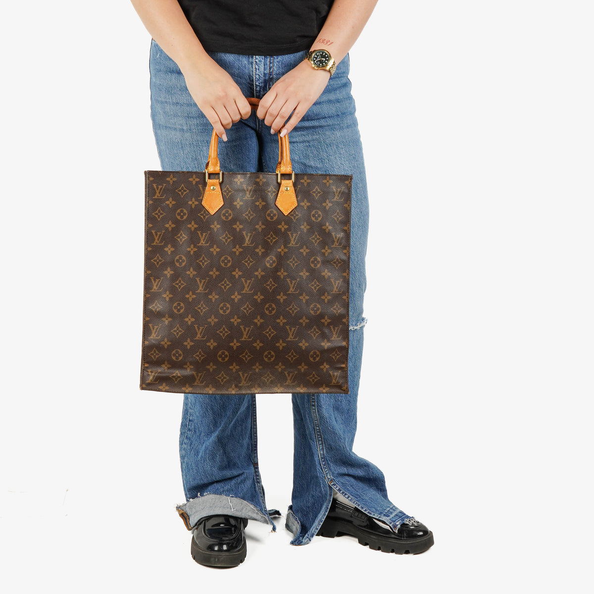 Louis Vuitton Sac Plat Monogram Canvas Bag