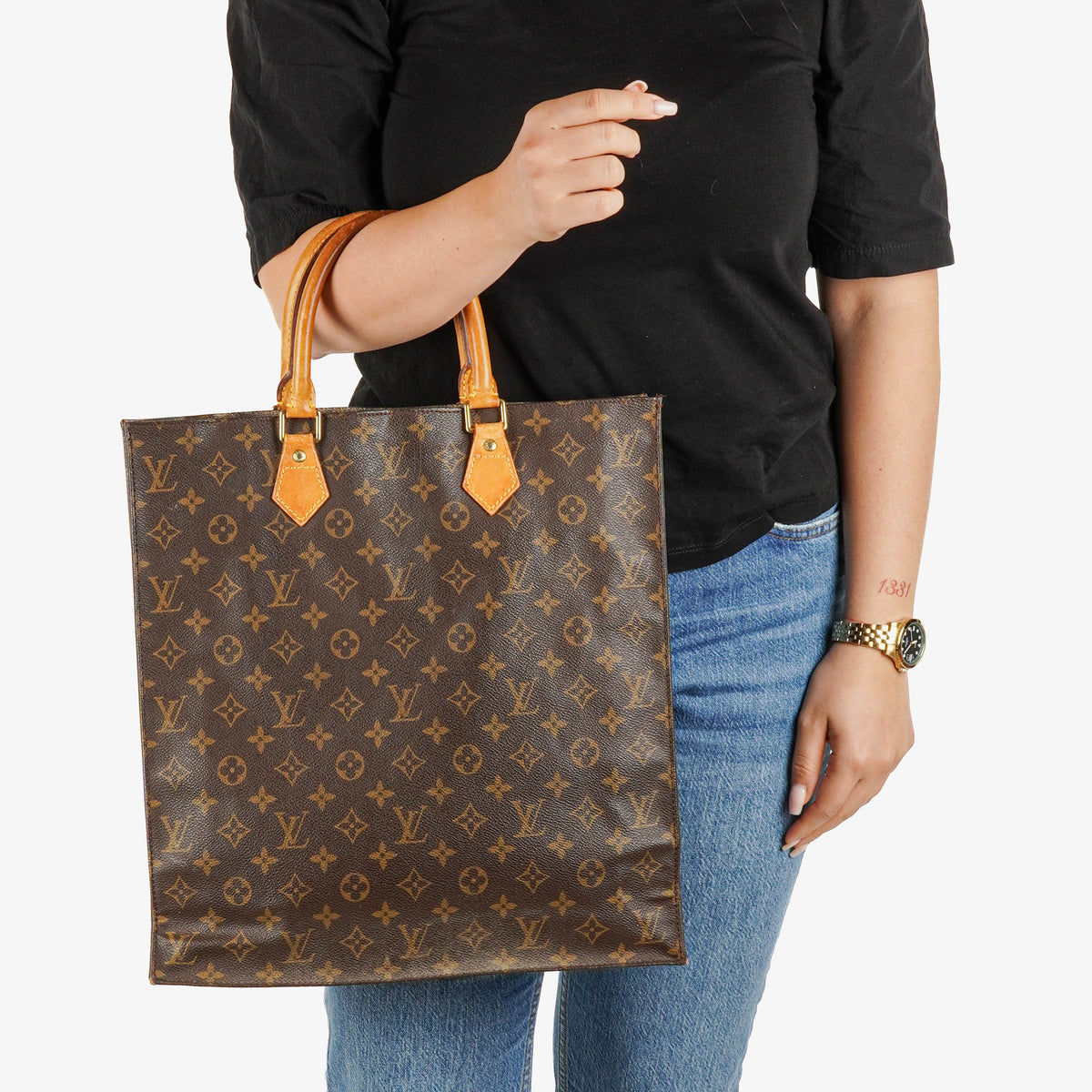 Louis Vuitton Sac Plat Monogram Canvas Bag