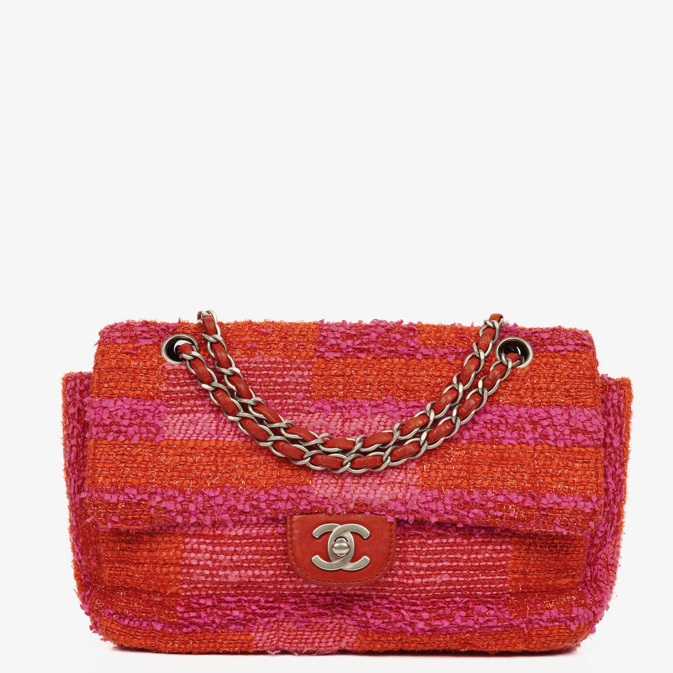Chanel Multicolor Tweed Medium Classic Single Flap Bag