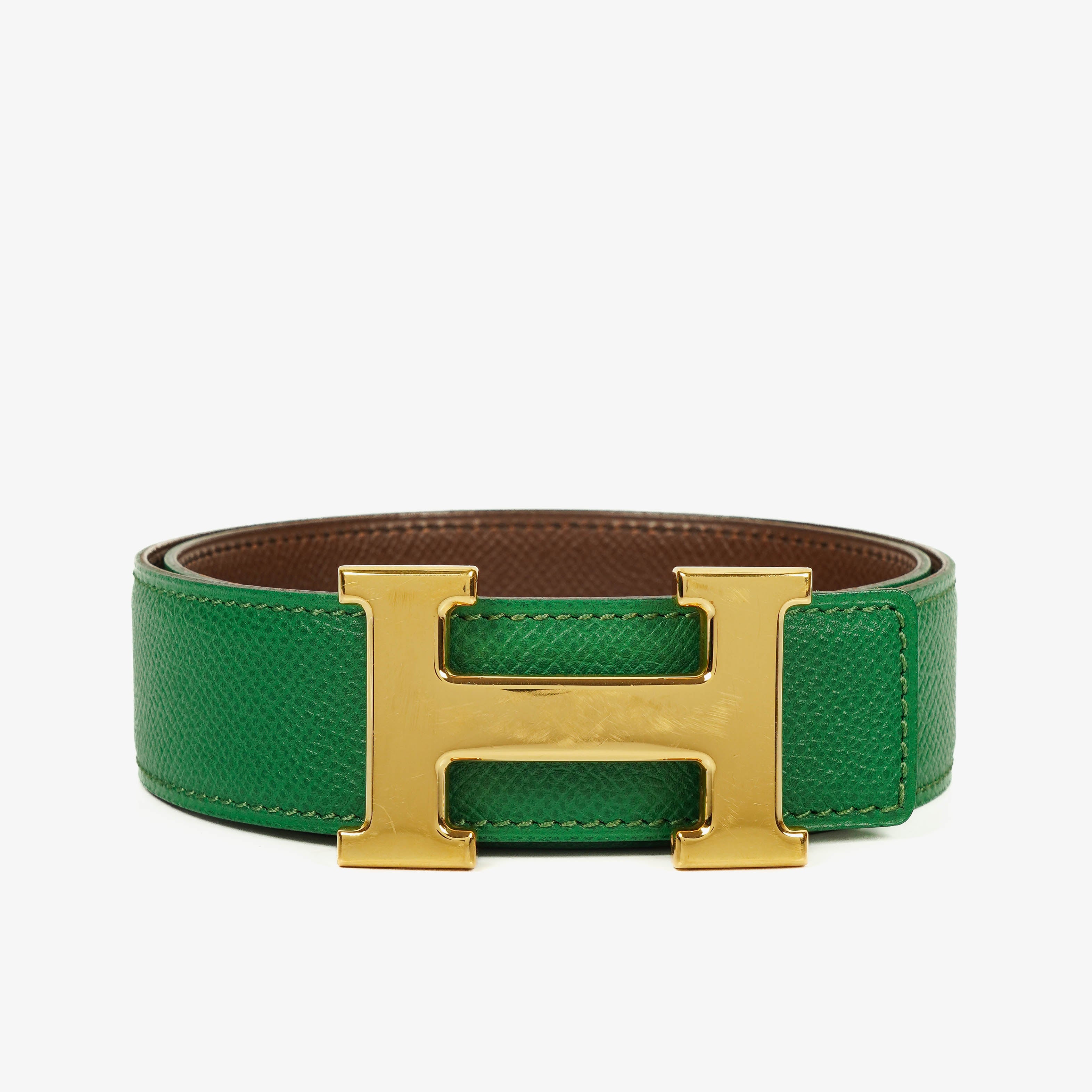 Hermes 32mm Courchevel Leather Cactus H Belt