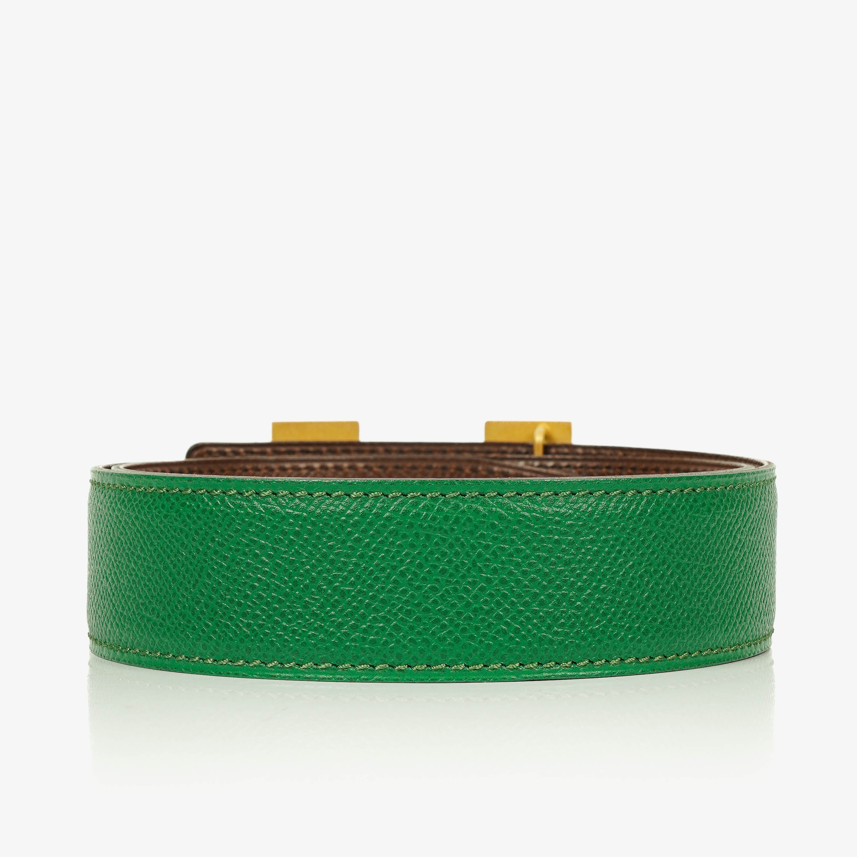 Hermes 32mm Courchevel Leather Cactus H Belt