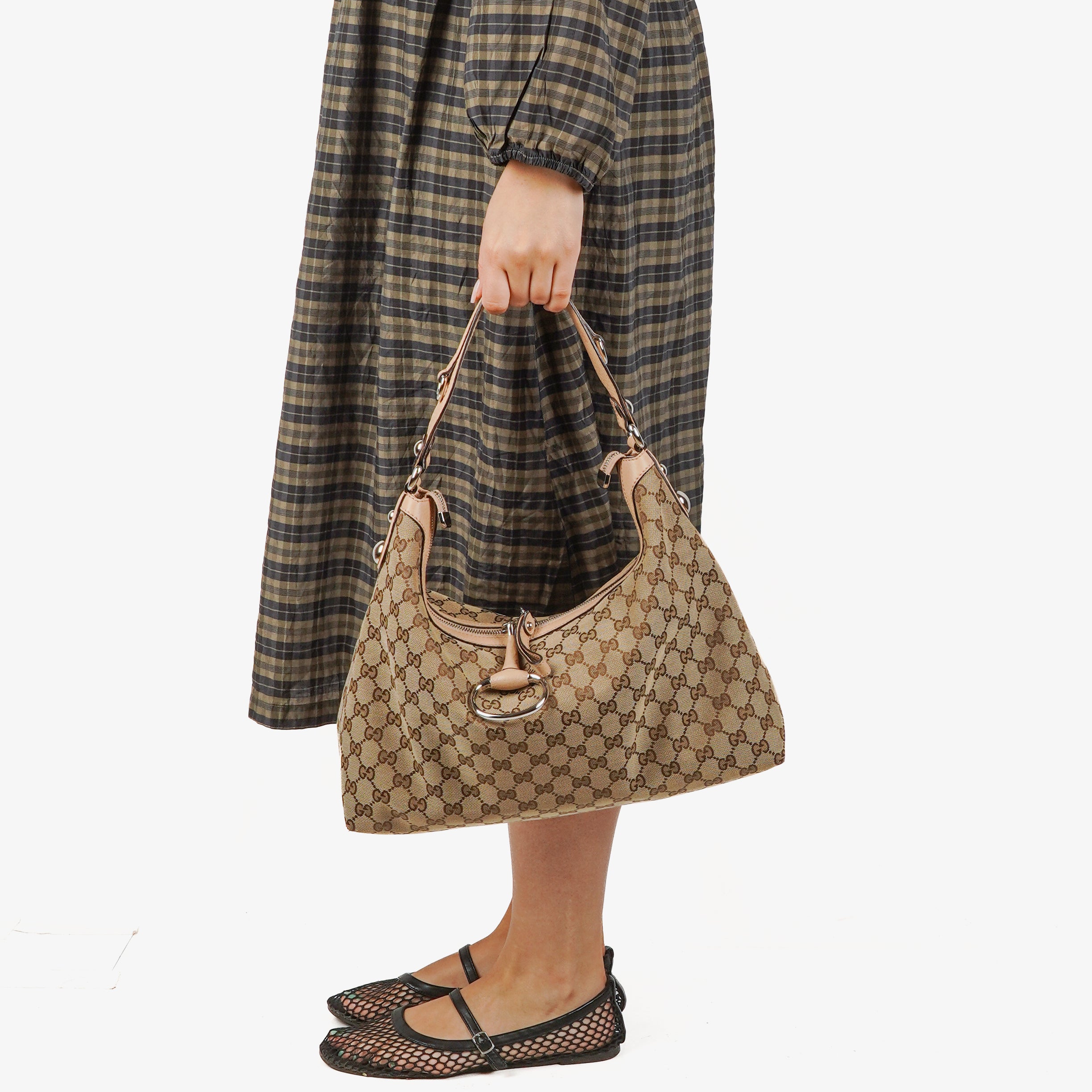 Gucci GG Canvas Icon Bit Hobo Bag