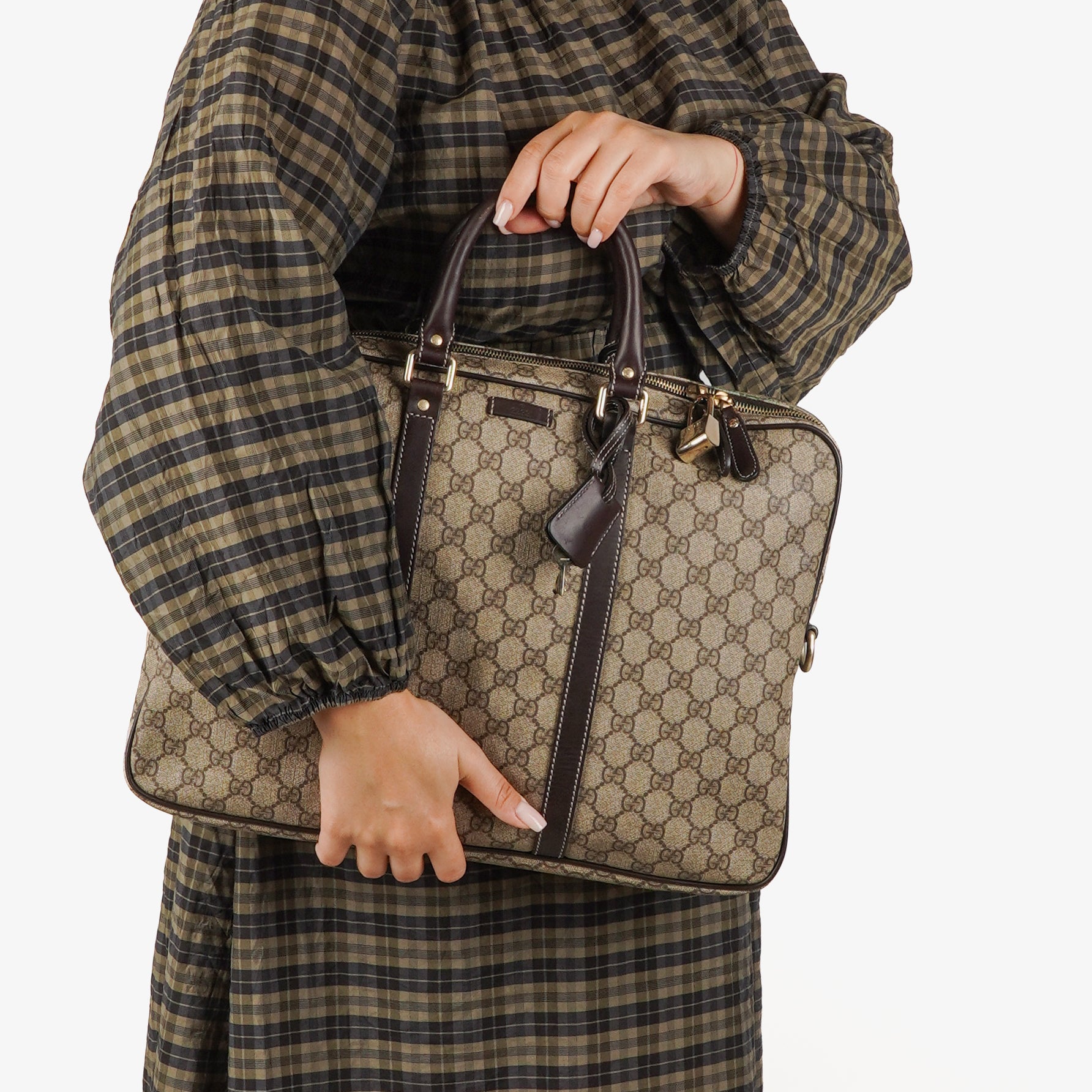 Gucci GG Supreme Canvas Briefcase