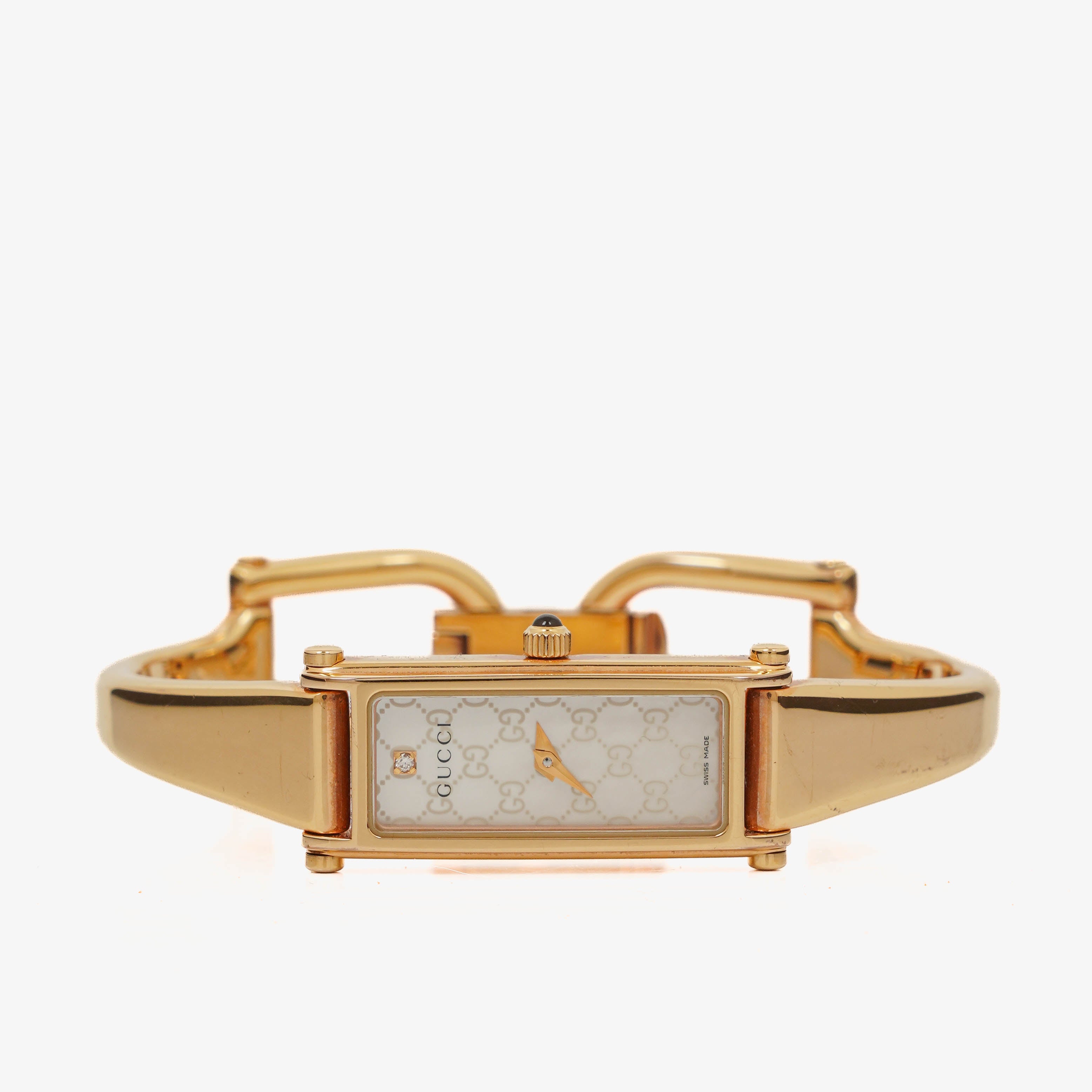Gucci 1500L Rectangular Stainless Steel Watch
