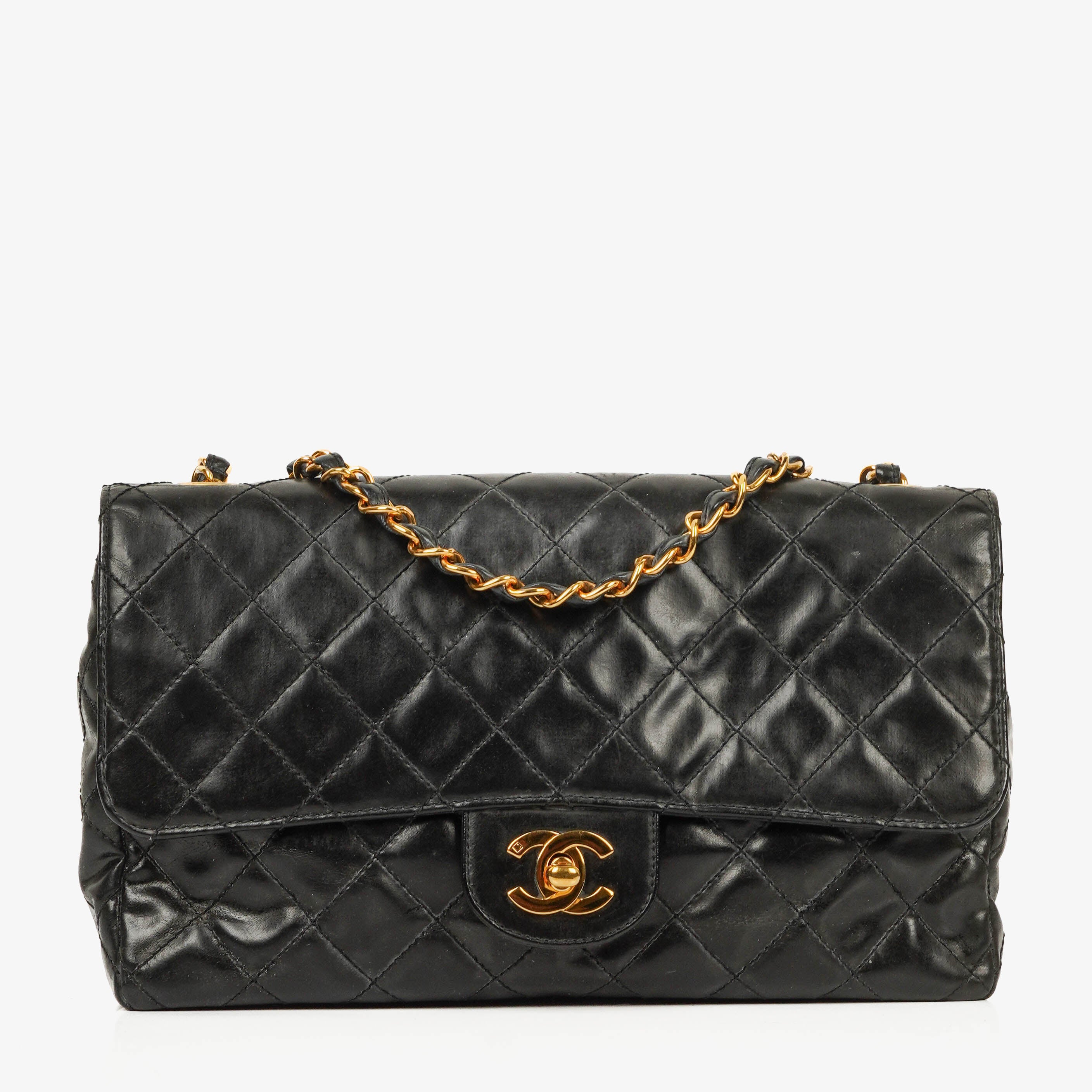 Chanel Classic Single Flap Bag Quilted Lambskin With 24K Gold-Plated Hardware