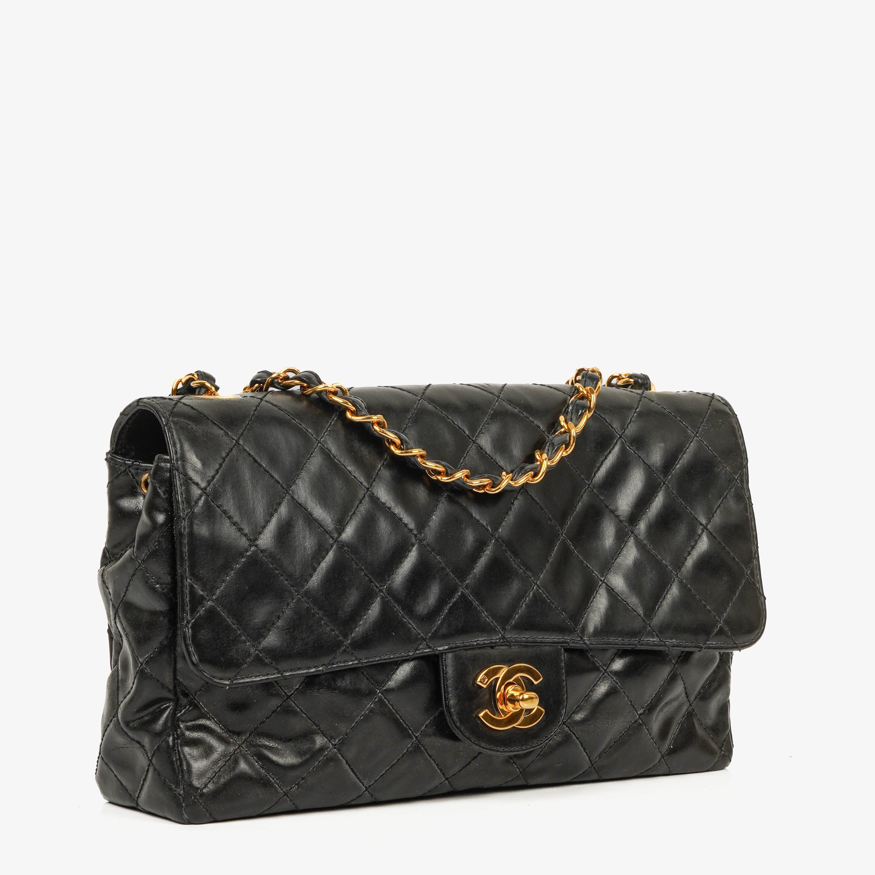 Chanel Classic Single Flap Bag Quilted Lambskin With 24K Gold-Plated Hardware