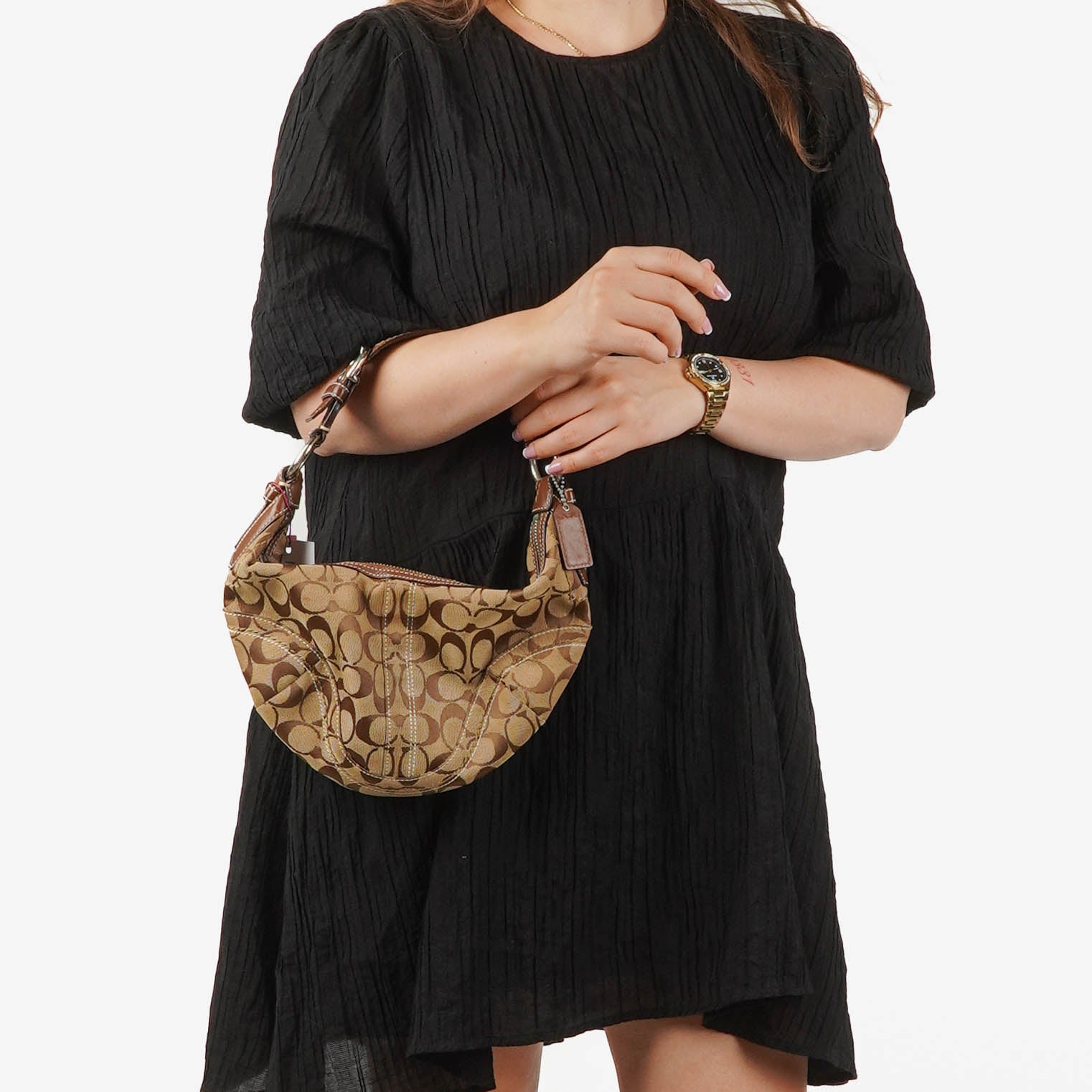 Coach Brown Signature Hobo Bag