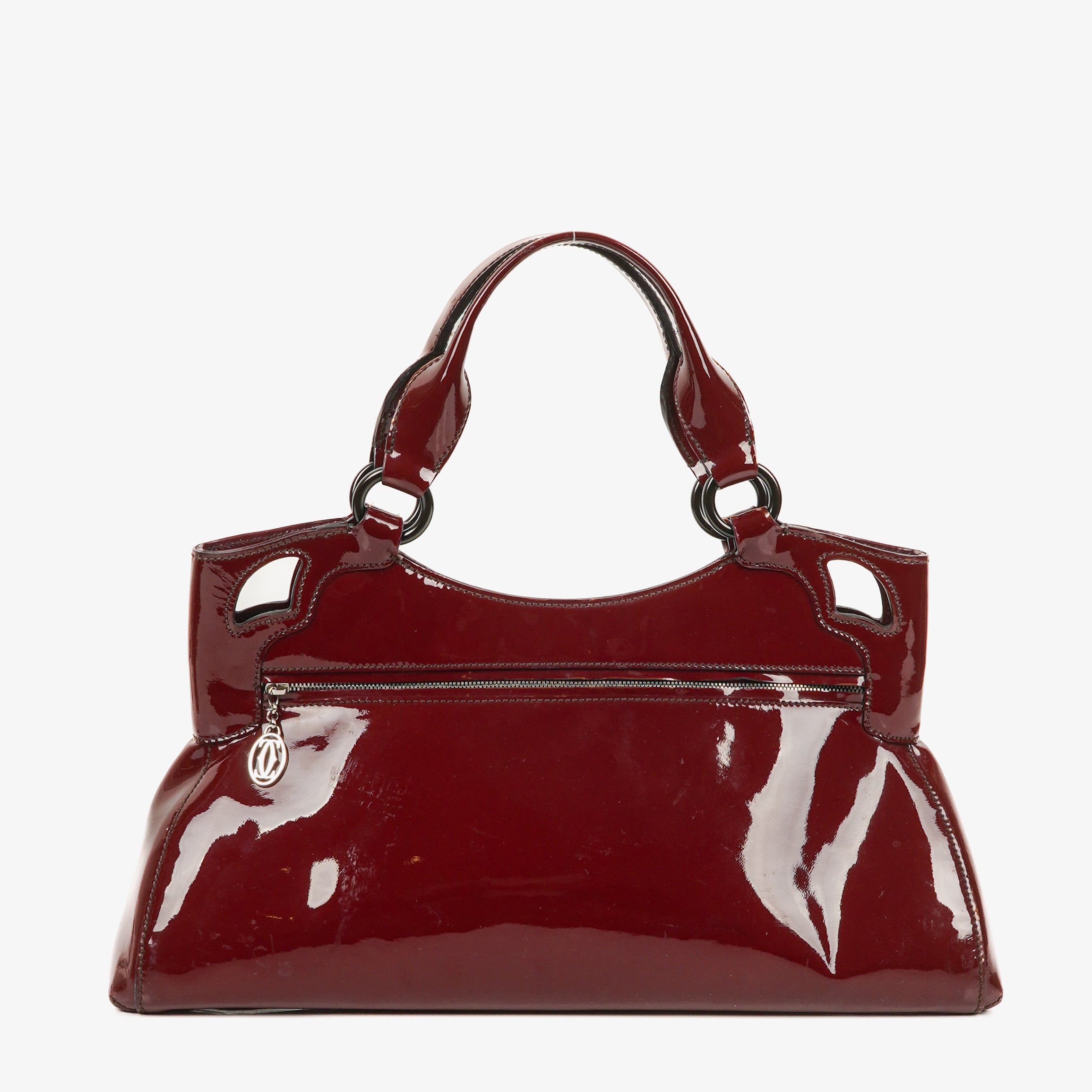 Cartier Marcello de Cartier Patent Leather Handle Bag