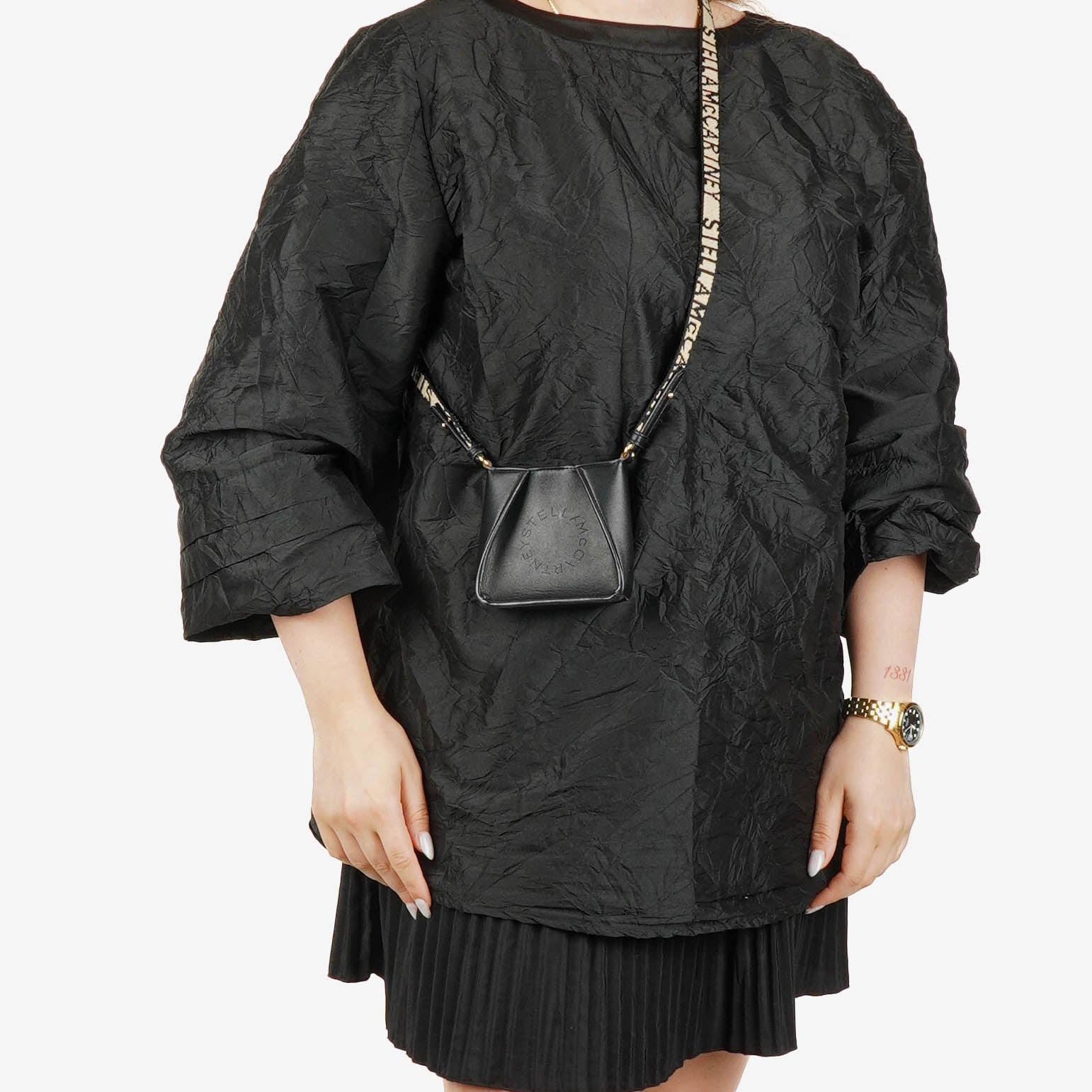 Stella McCartney Black Eco Alter Nappa Micro Crossbody Bag