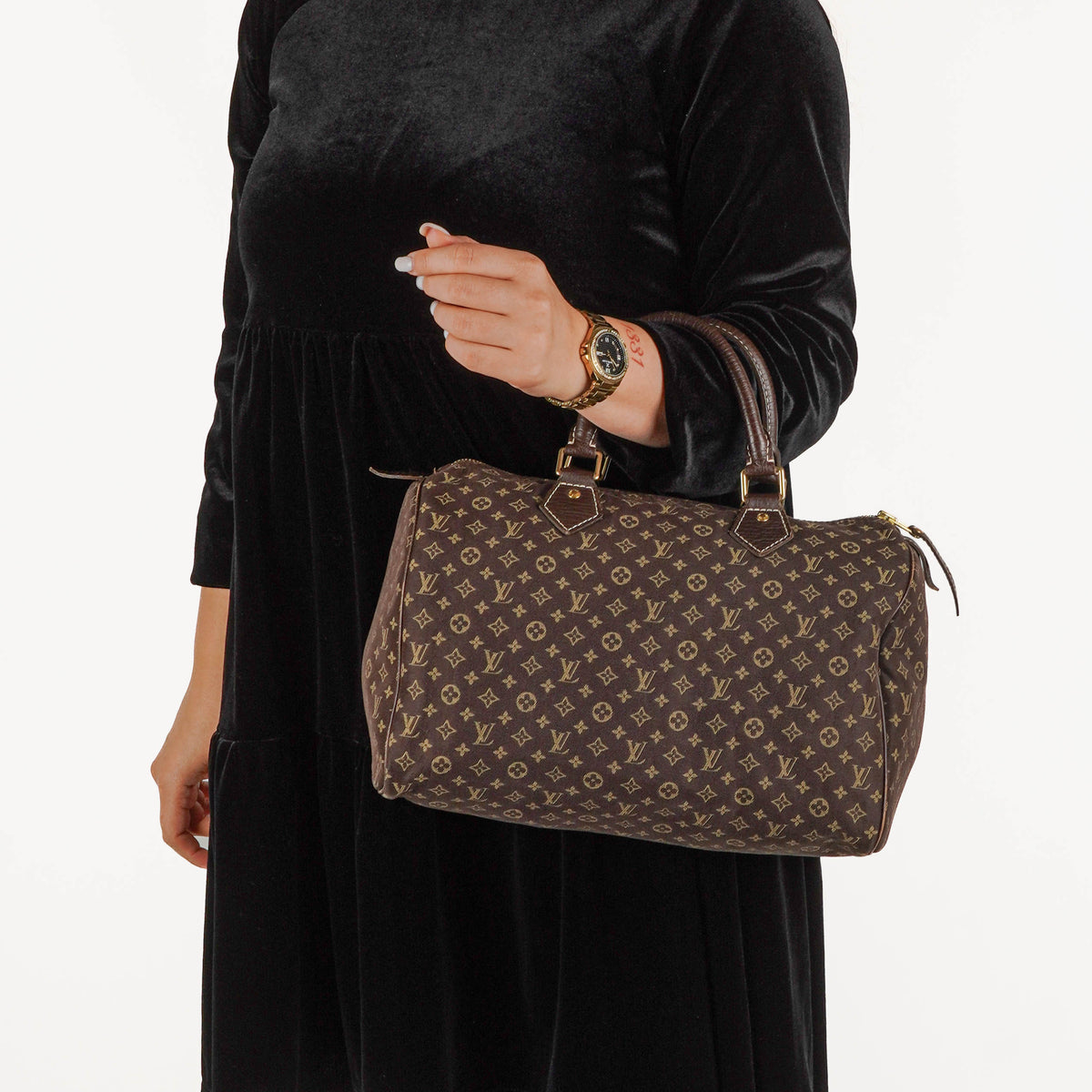 Louis Vuitton Fusain on Idylle Speedy 30 Monogram Handbag