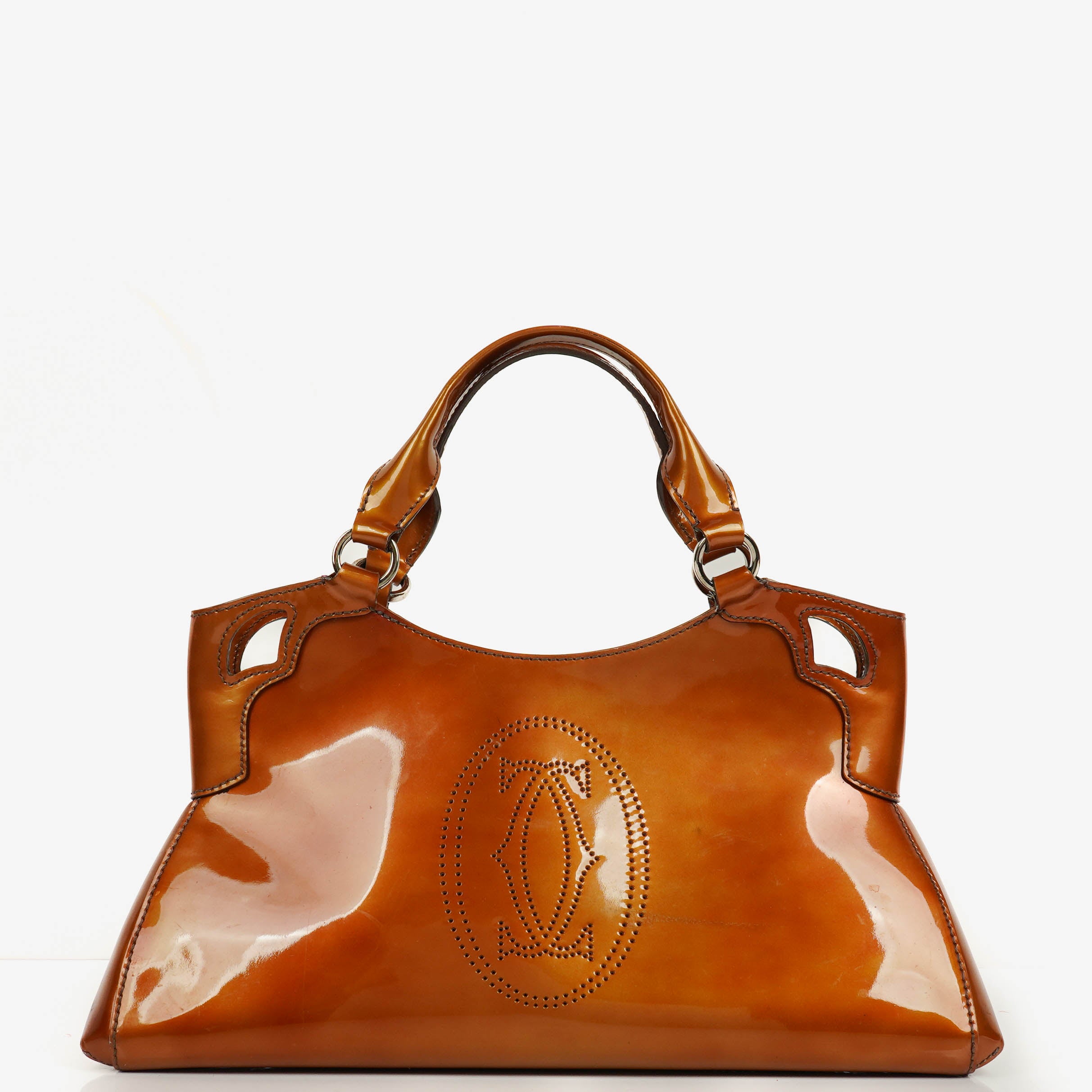 Cartier Marcello de Cartier Patent Leather Handle Bag 
