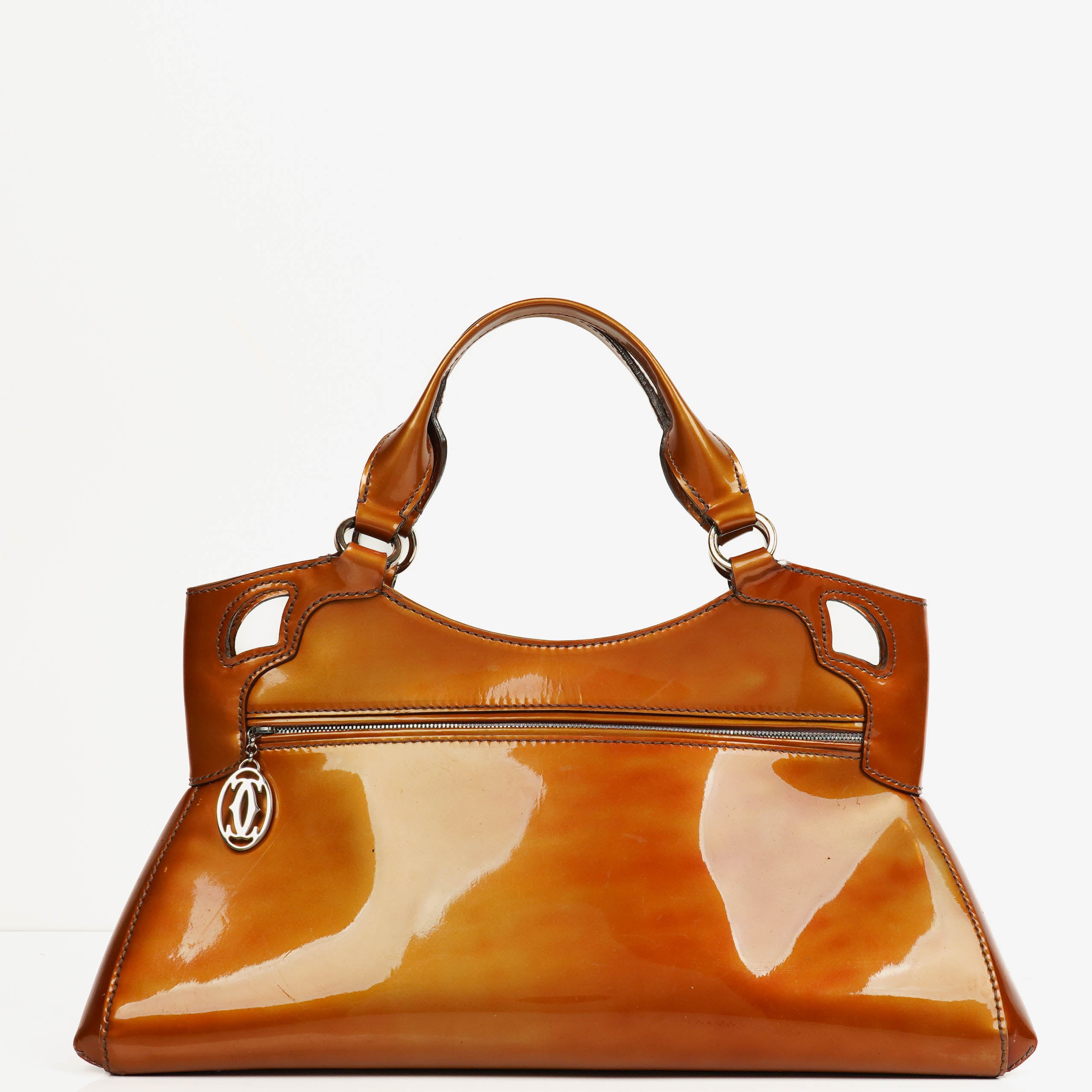 Cartier Marcello de Cartier Patent Leather Handle Bag 
