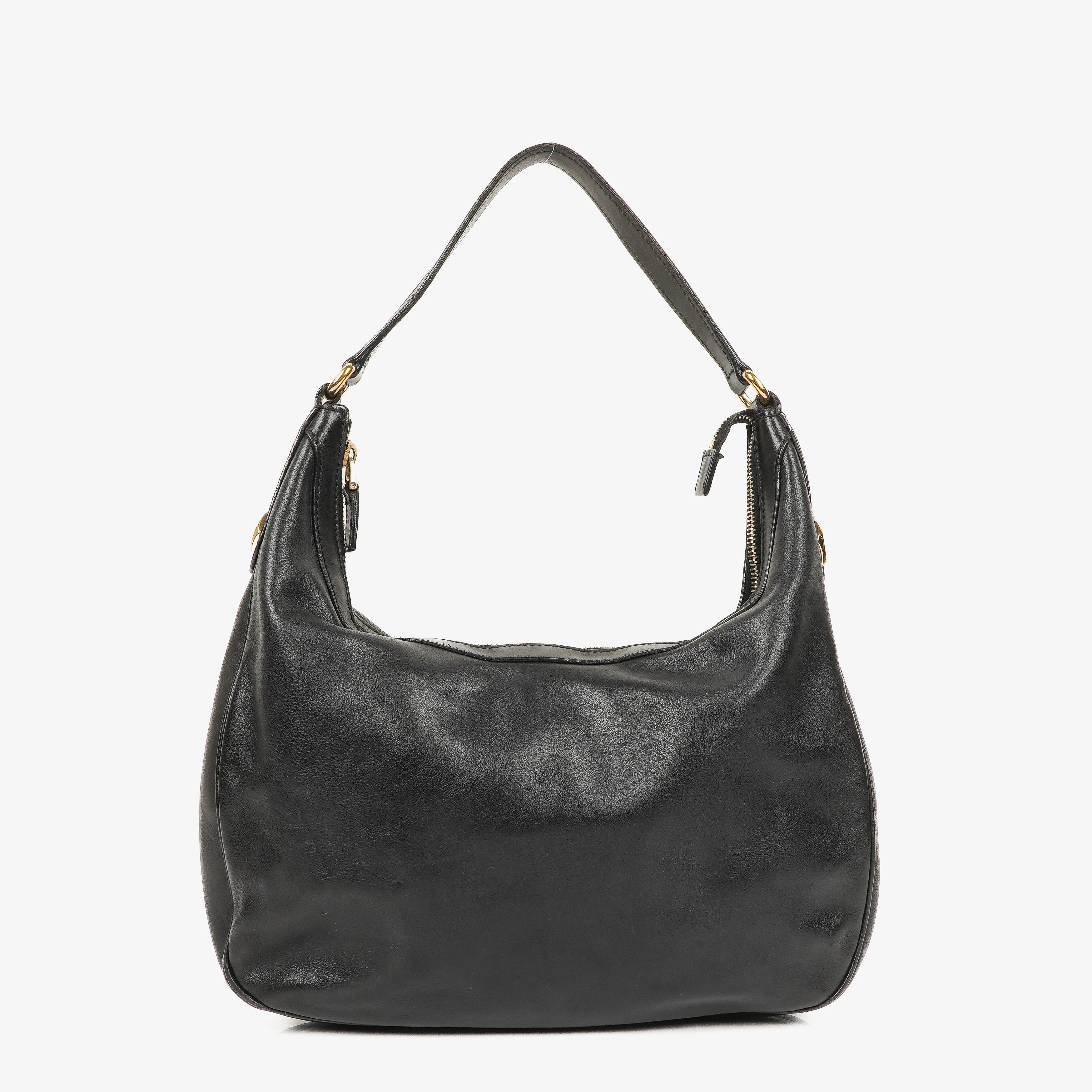 Gucci Charmy Black Leather Hobo Bag